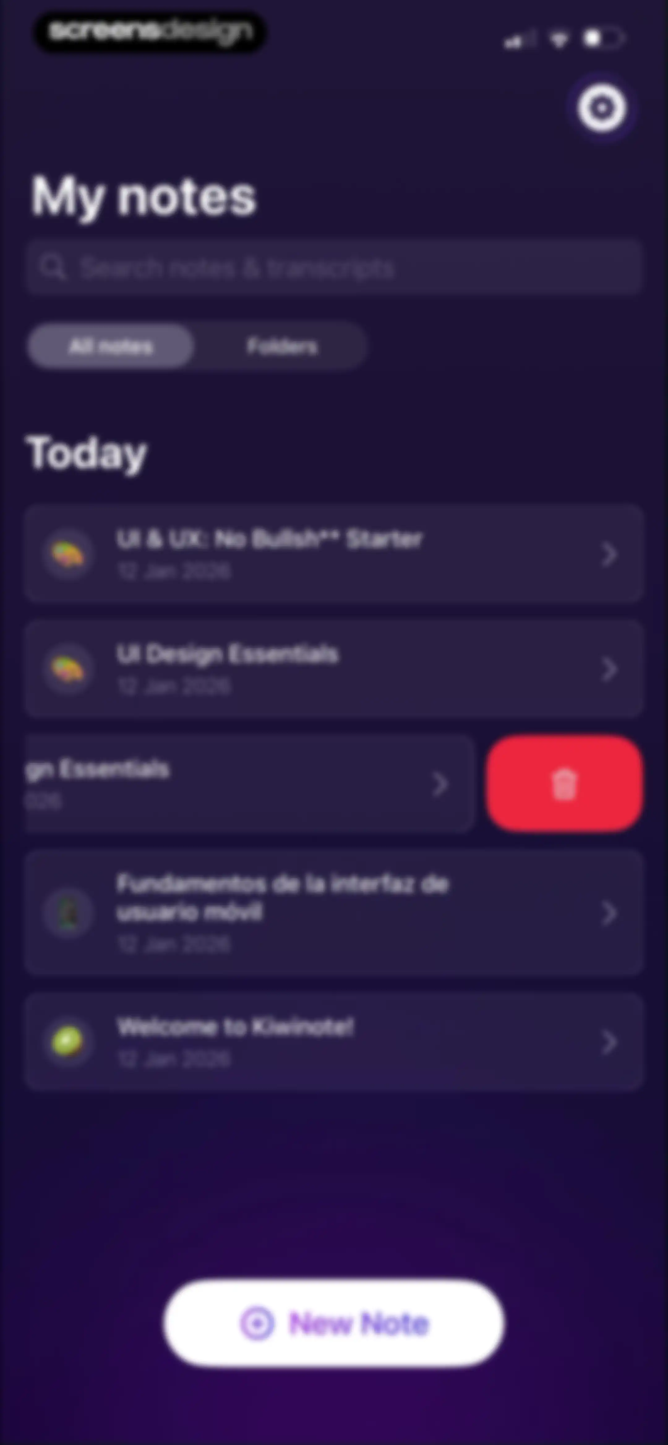 Kiwi AI - Notetaker screen 58