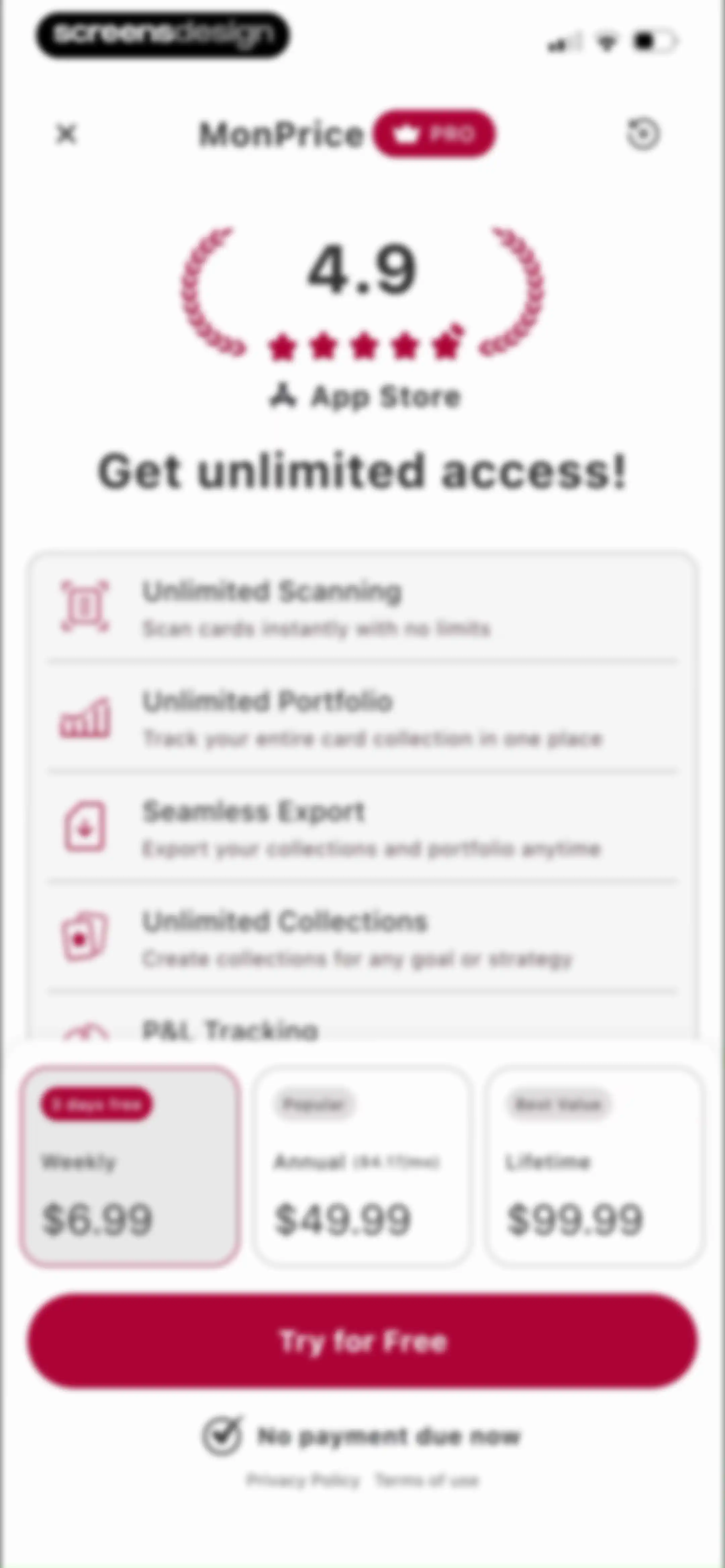 MonPrice Collector & Scanner screen 11