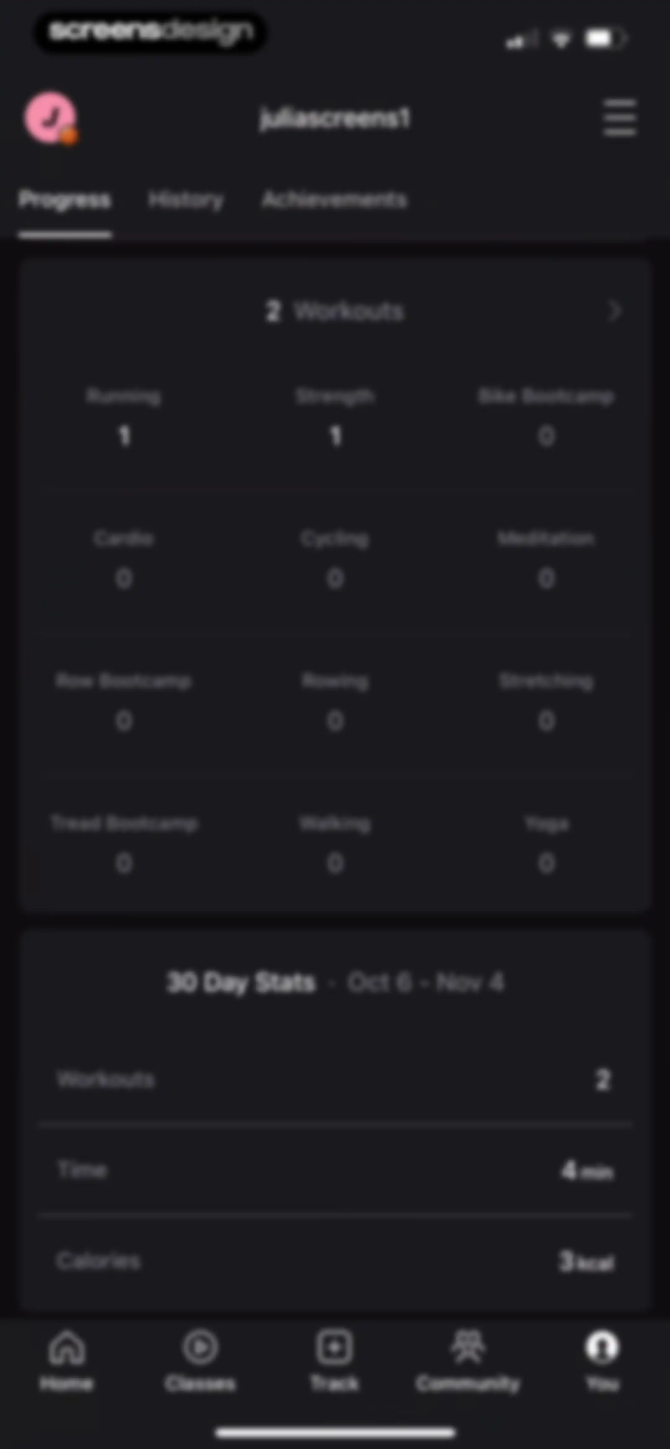 Peloton: Fitness & Workouts screen 231