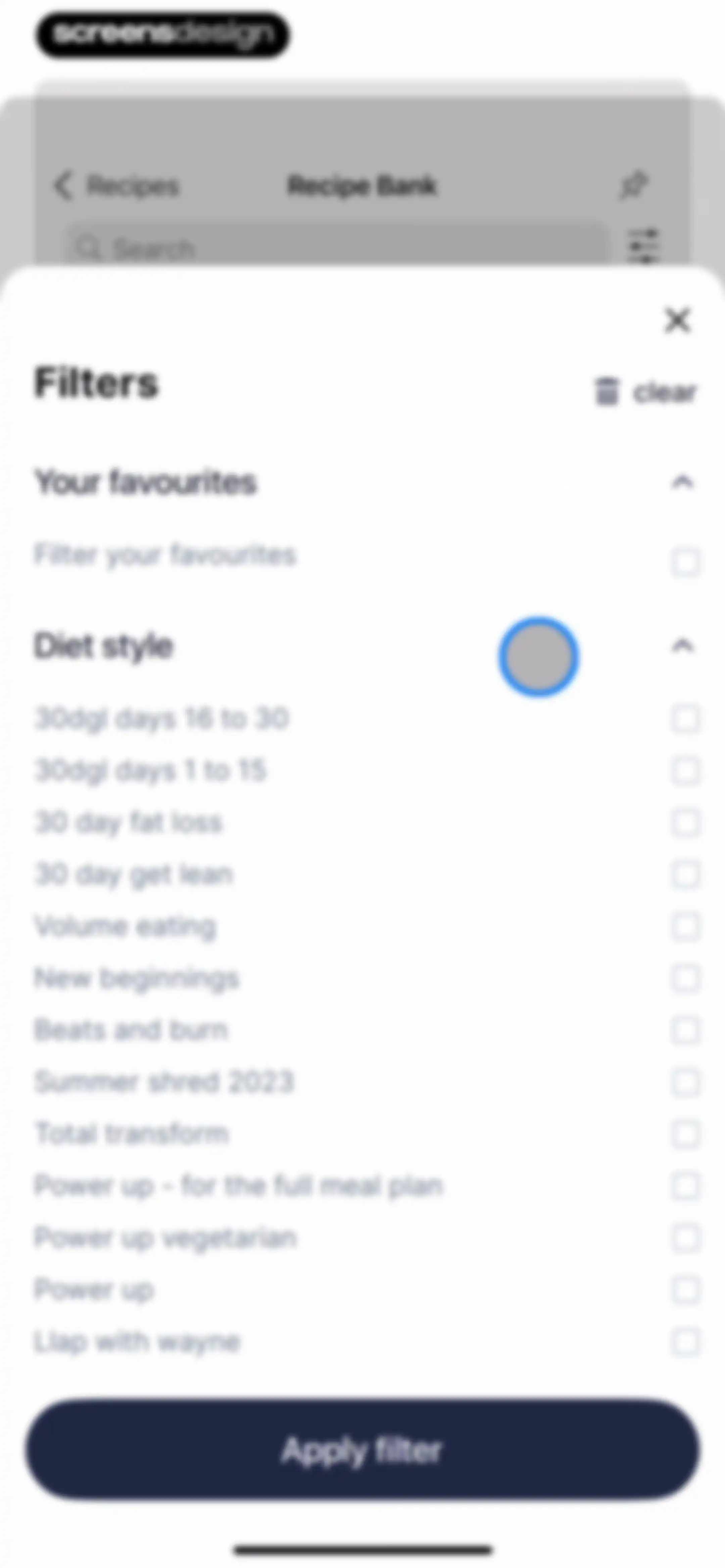 Results Wellness Lifestyle screen 94