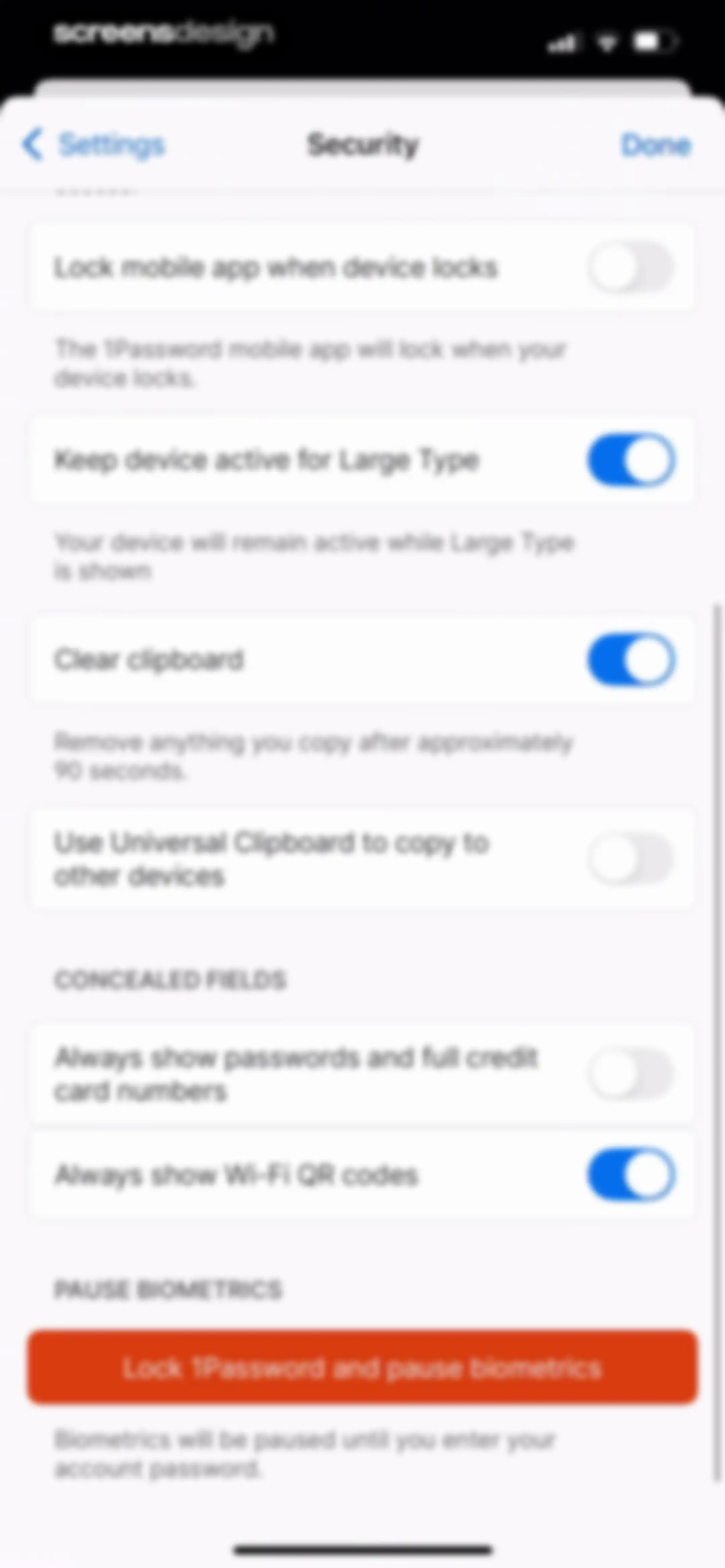 1Password: Password Manager screen 154
