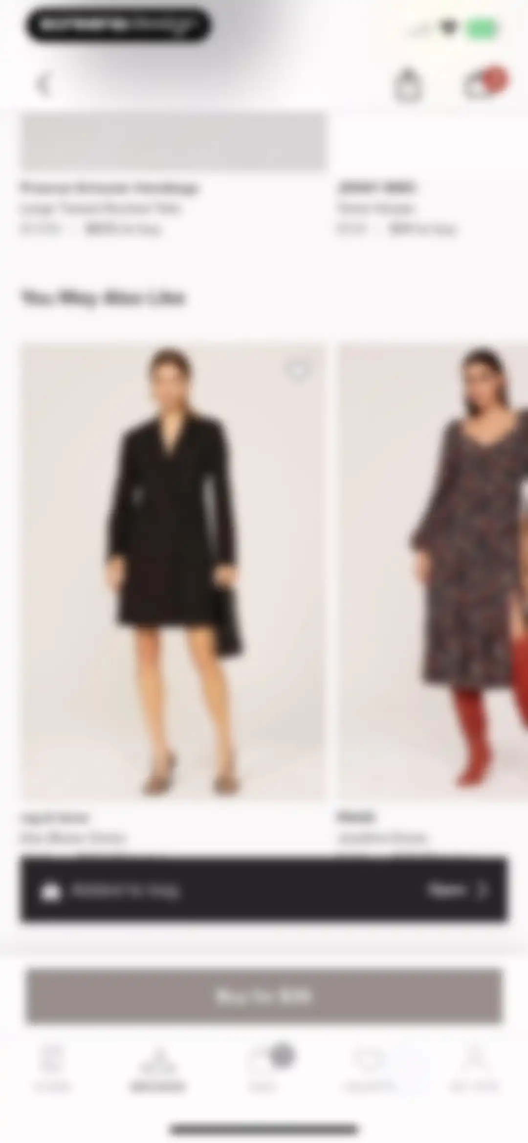 Rent the Runway (RTR) screen 69