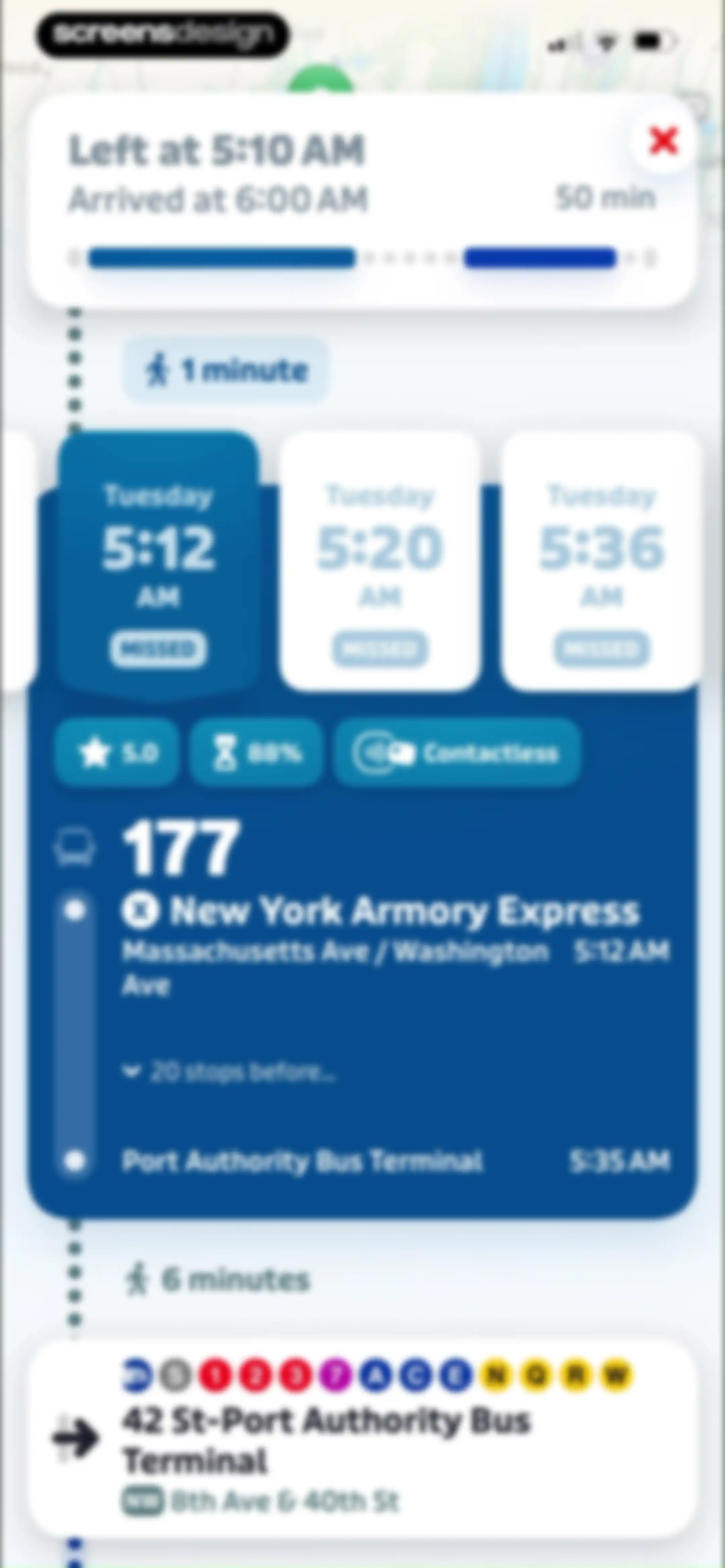 Transit • Subway & Bus Times screen 18