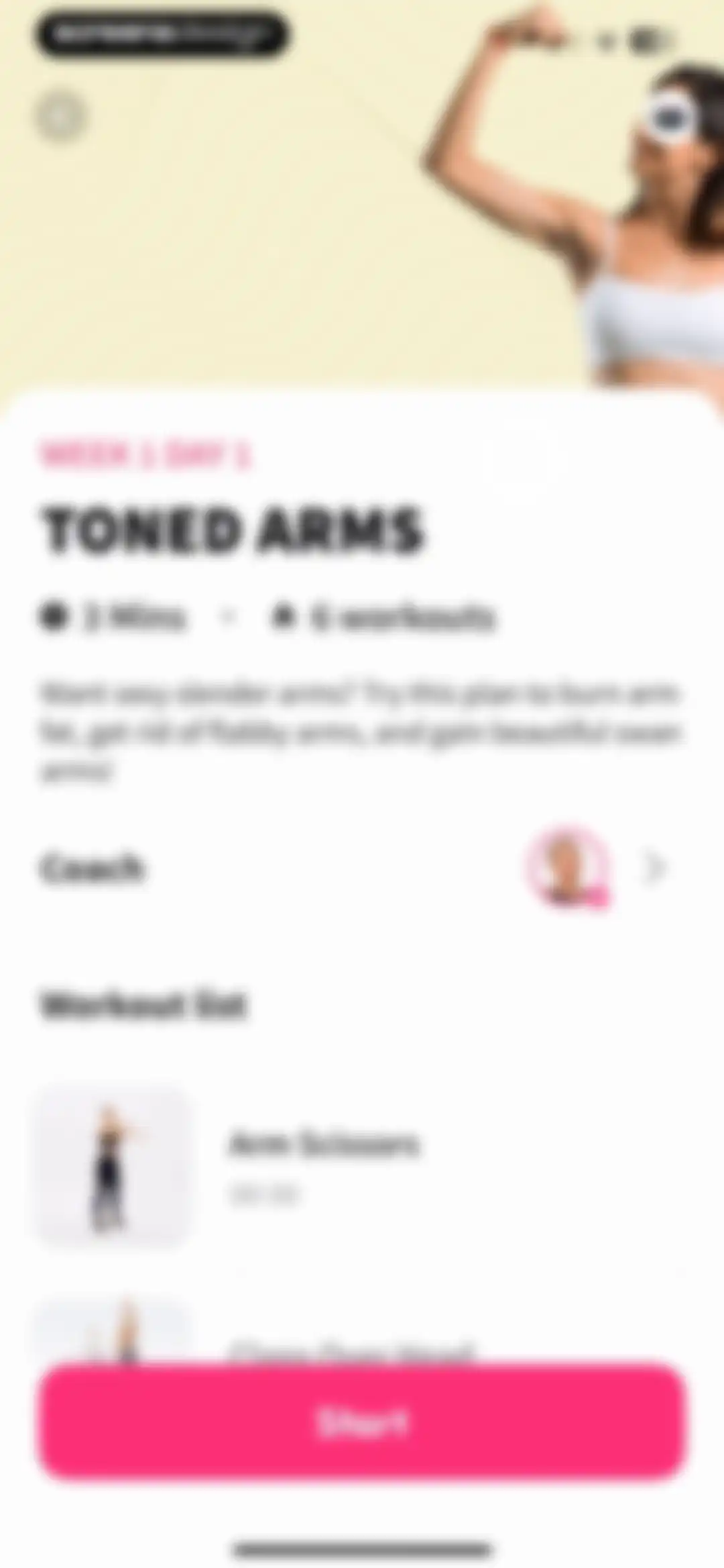 Workout for Women: Fit at Home screen 116