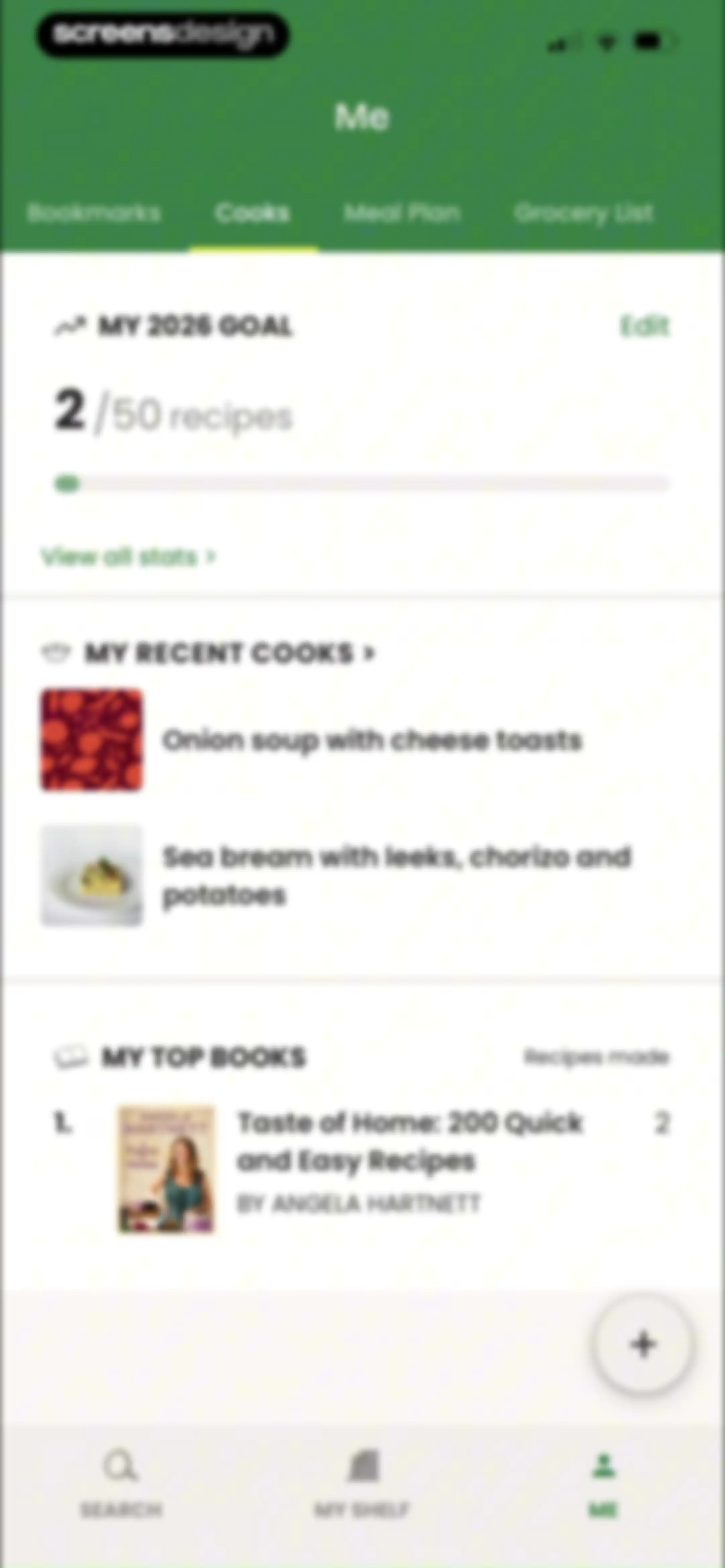 CookShelf: Search Cookbooks screen 96