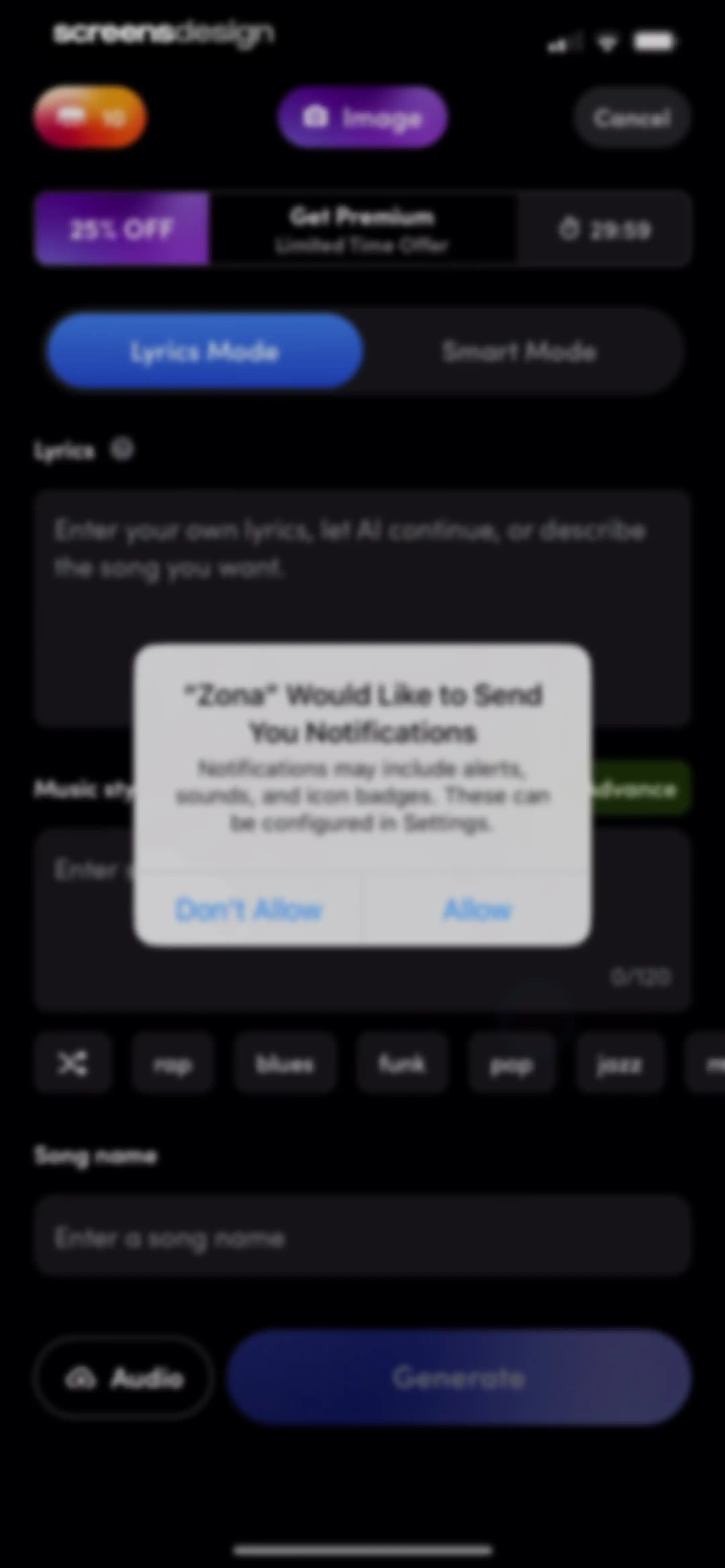 AI Song Generator - Zona screen 12