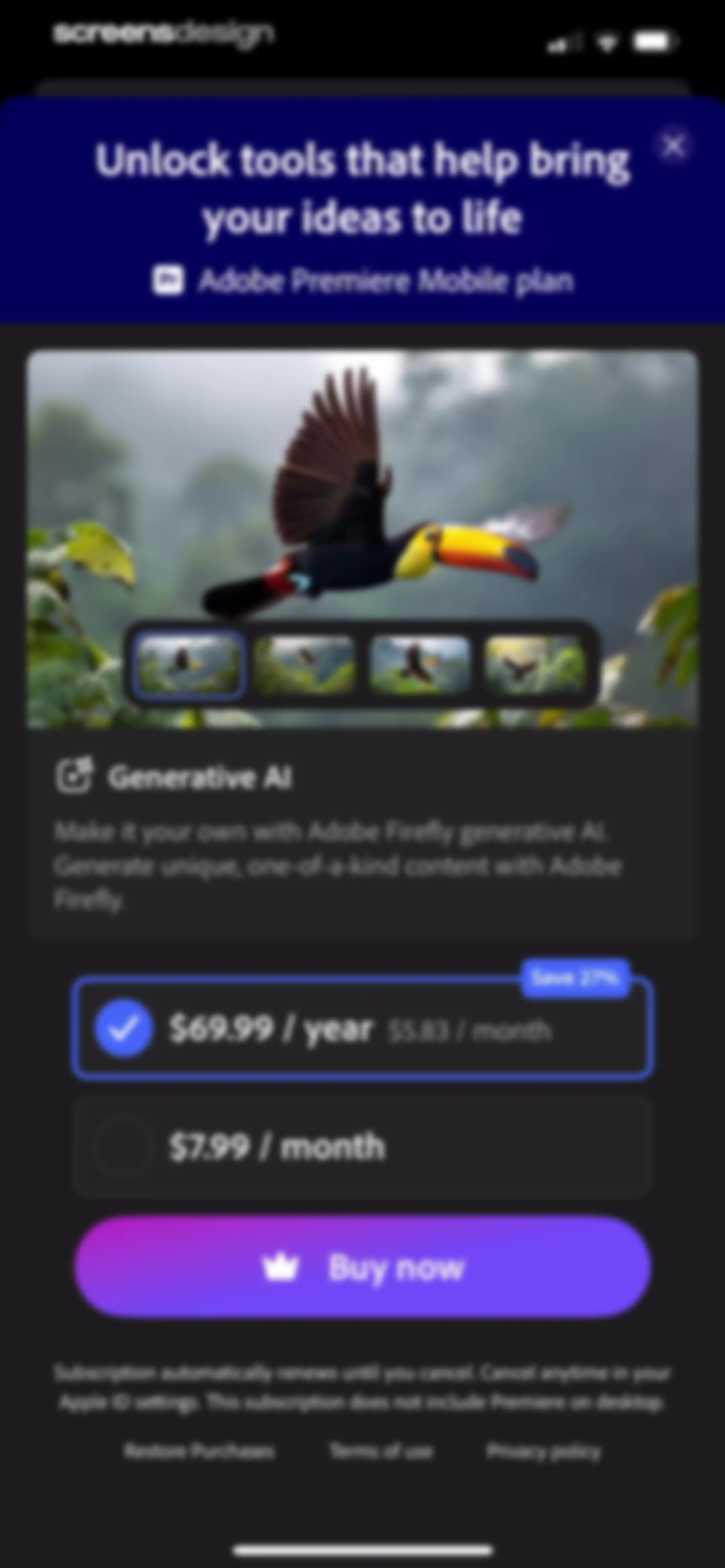 Adobe Premiere AI Video Editor screen 94