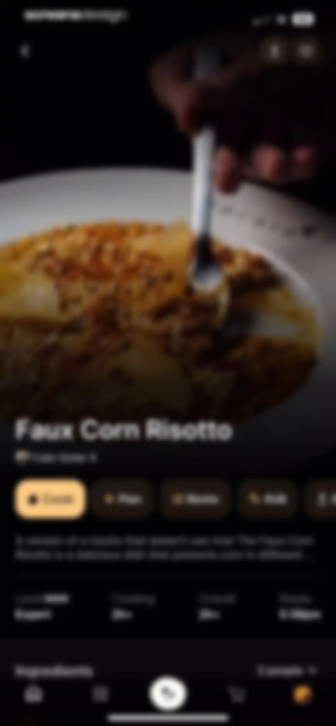 CREME: Create Memorable Meals screen 20