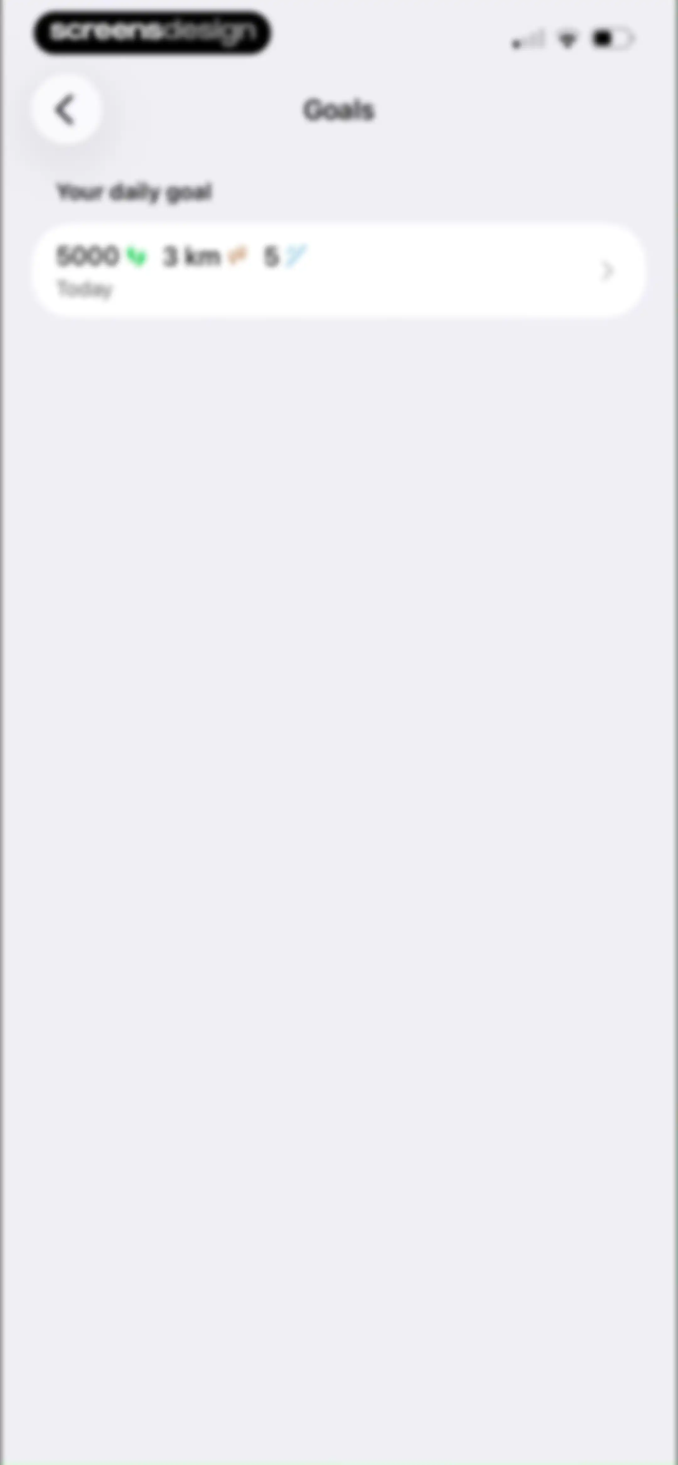Running Walking Tracker Goals screen 75