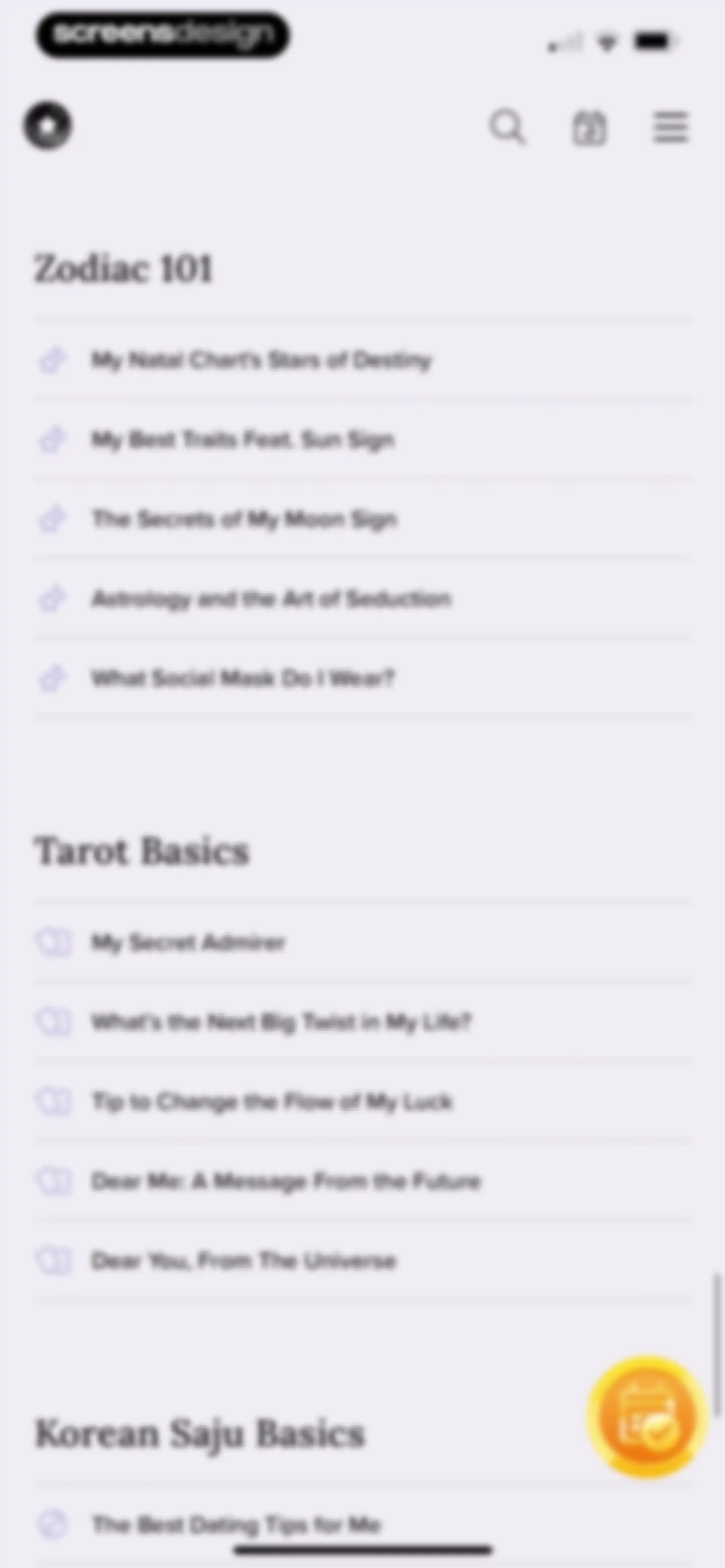 FORCETELLER: Daily Horoscope screen 76