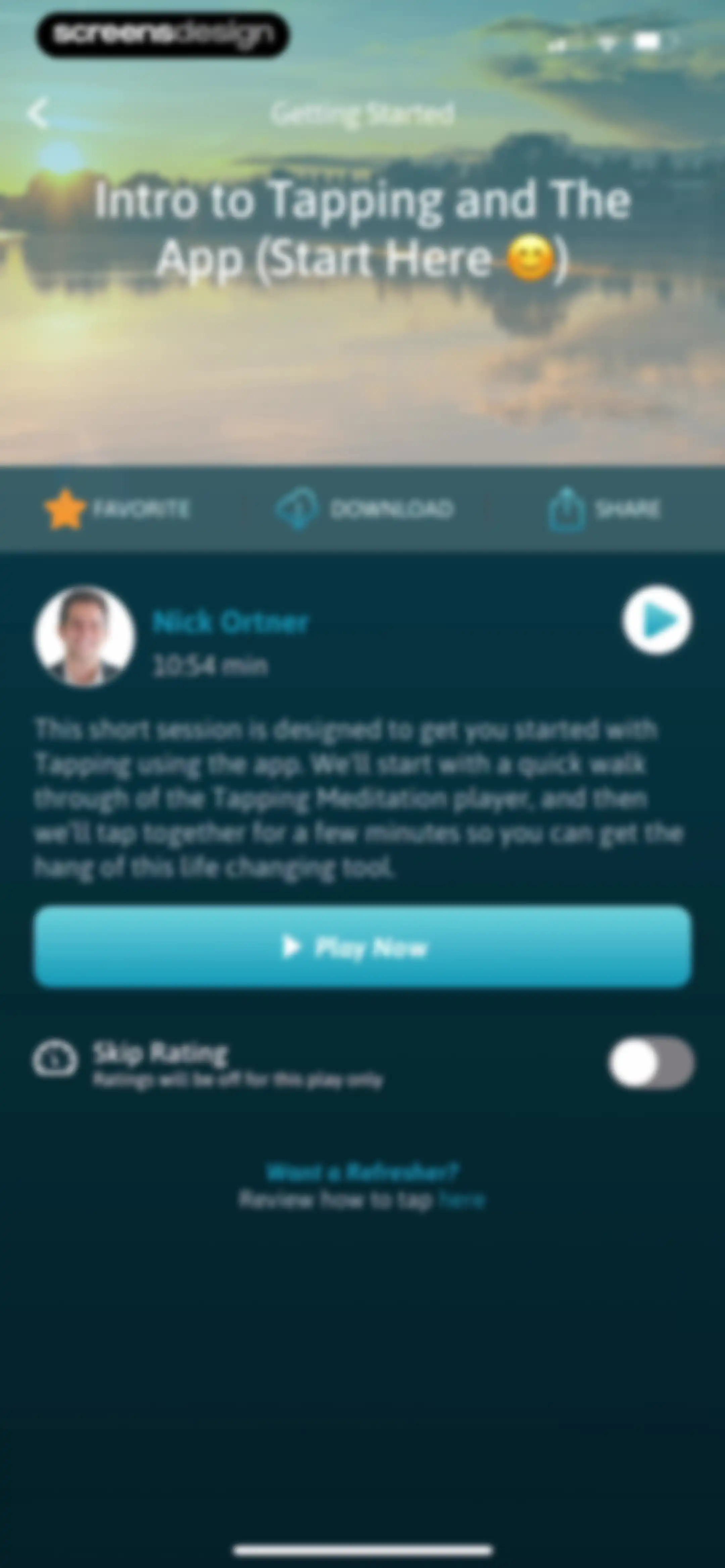 The Tapping Solution screen 62