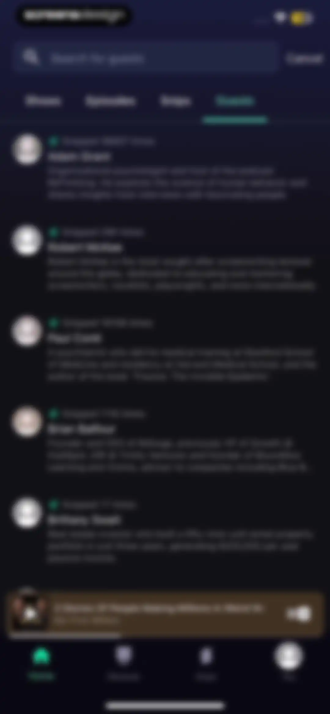 Snipd | AI Podcast Player screen 102