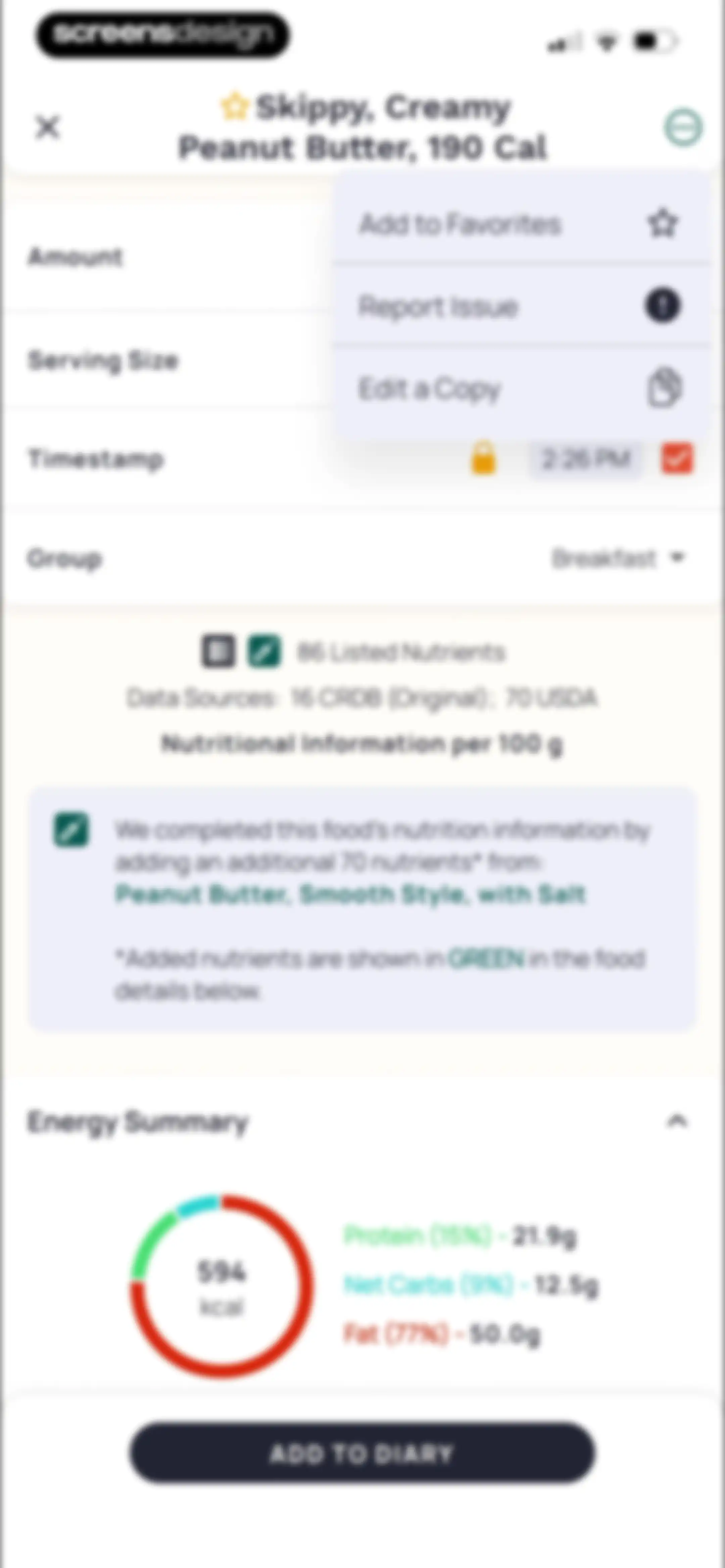Cronometer: Calorie Counter screen 49