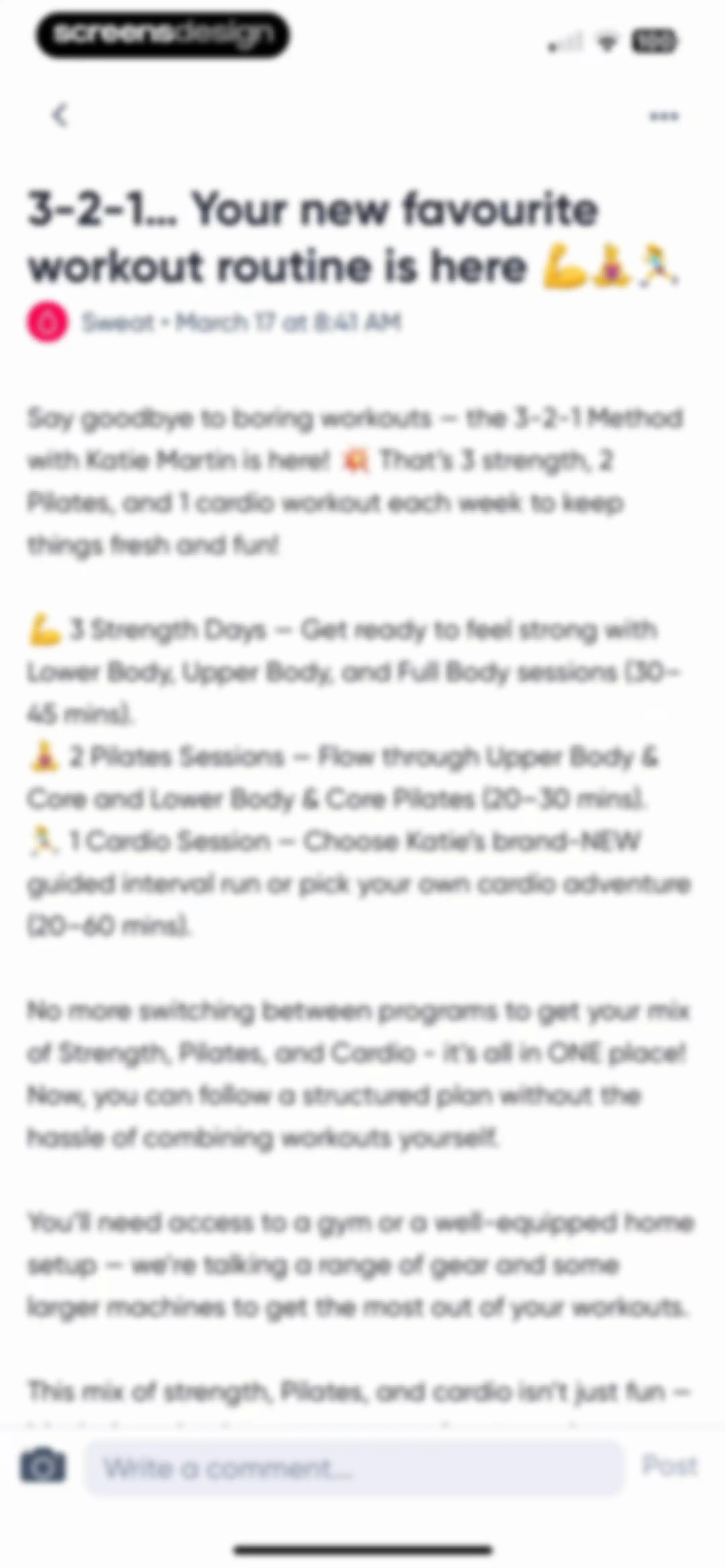 Sweat: Fitness App For Women screen 161