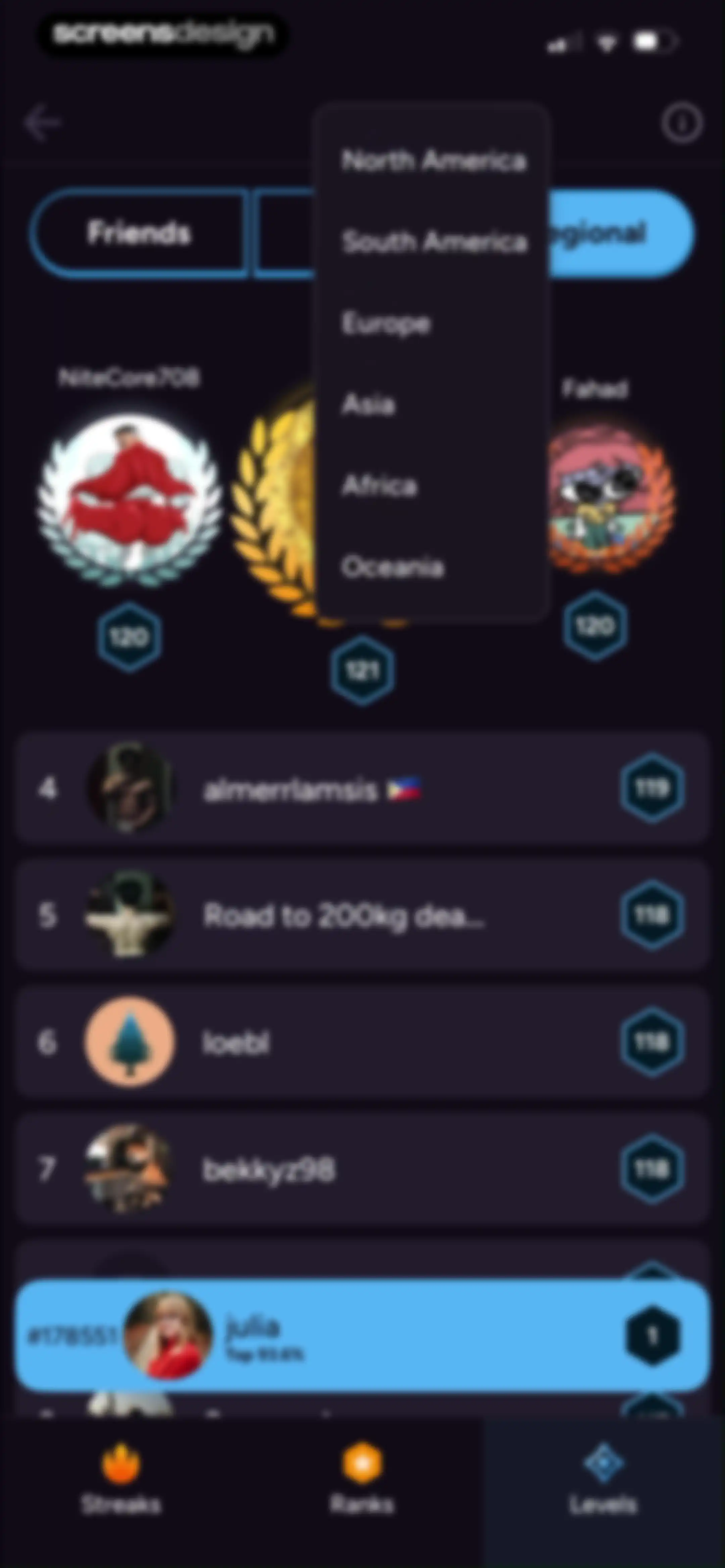Liftoff - Ranked Gym Workouts screen 234