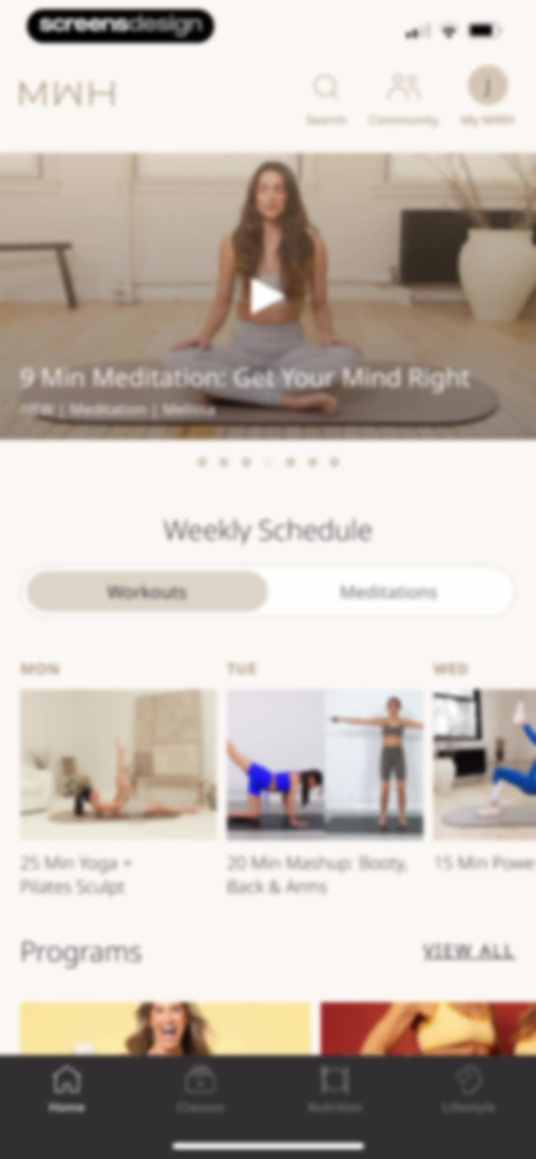 MWH: Fitness + Wellness screen 19