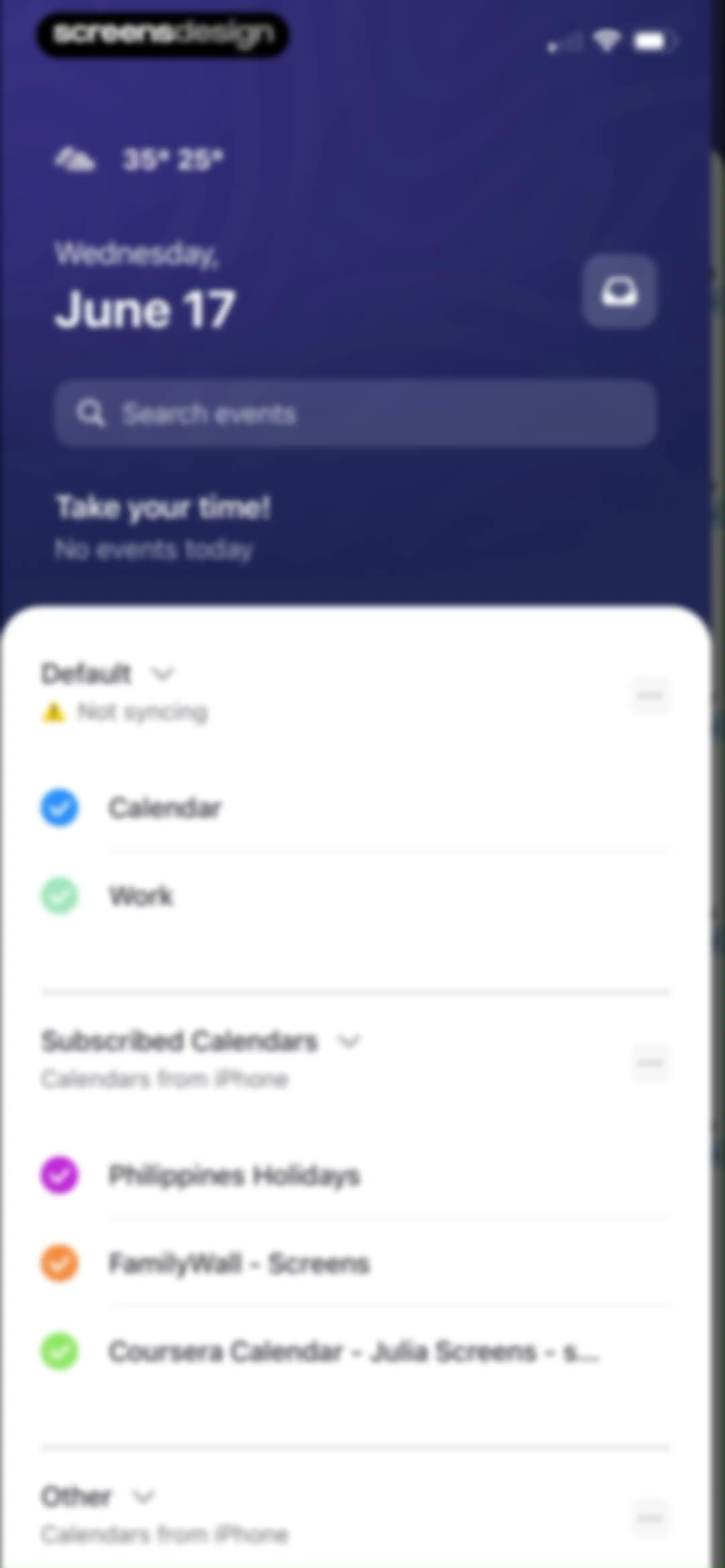 Calendars: Schedule Planner screen 82