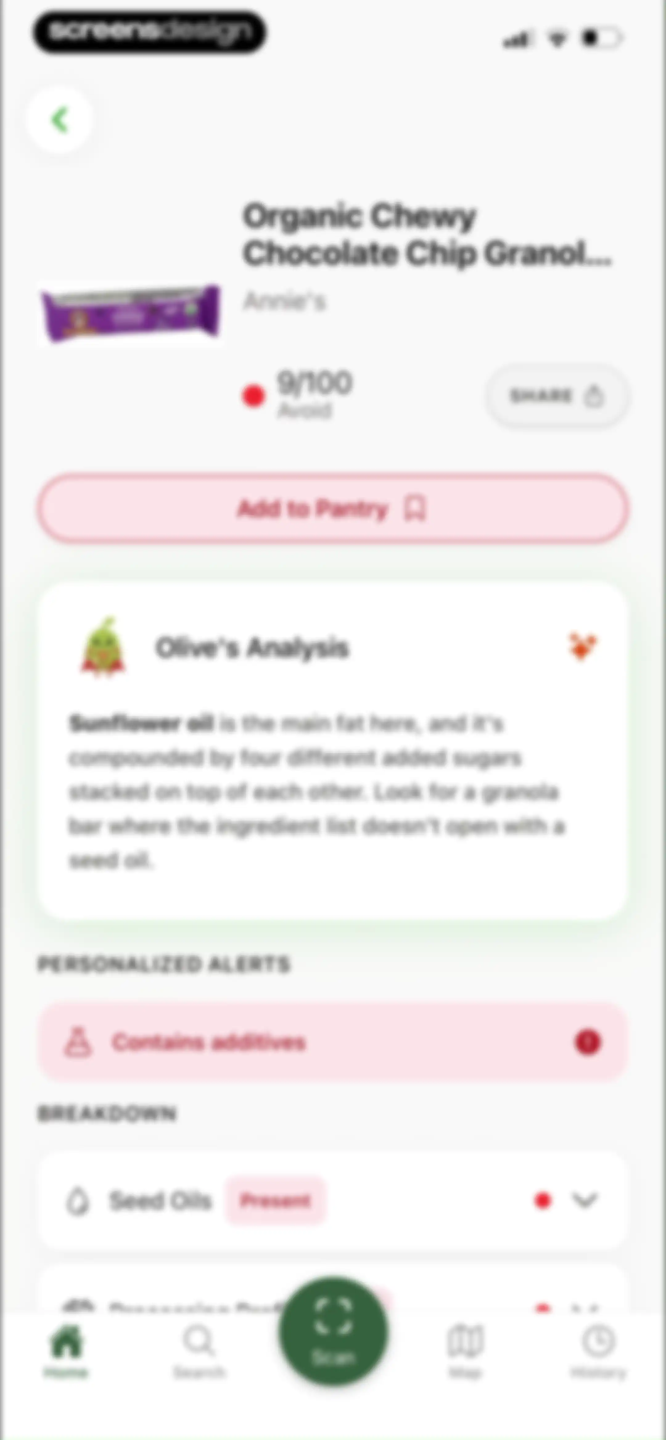 Olive: Food & Cosmetic Scanner screen 68
