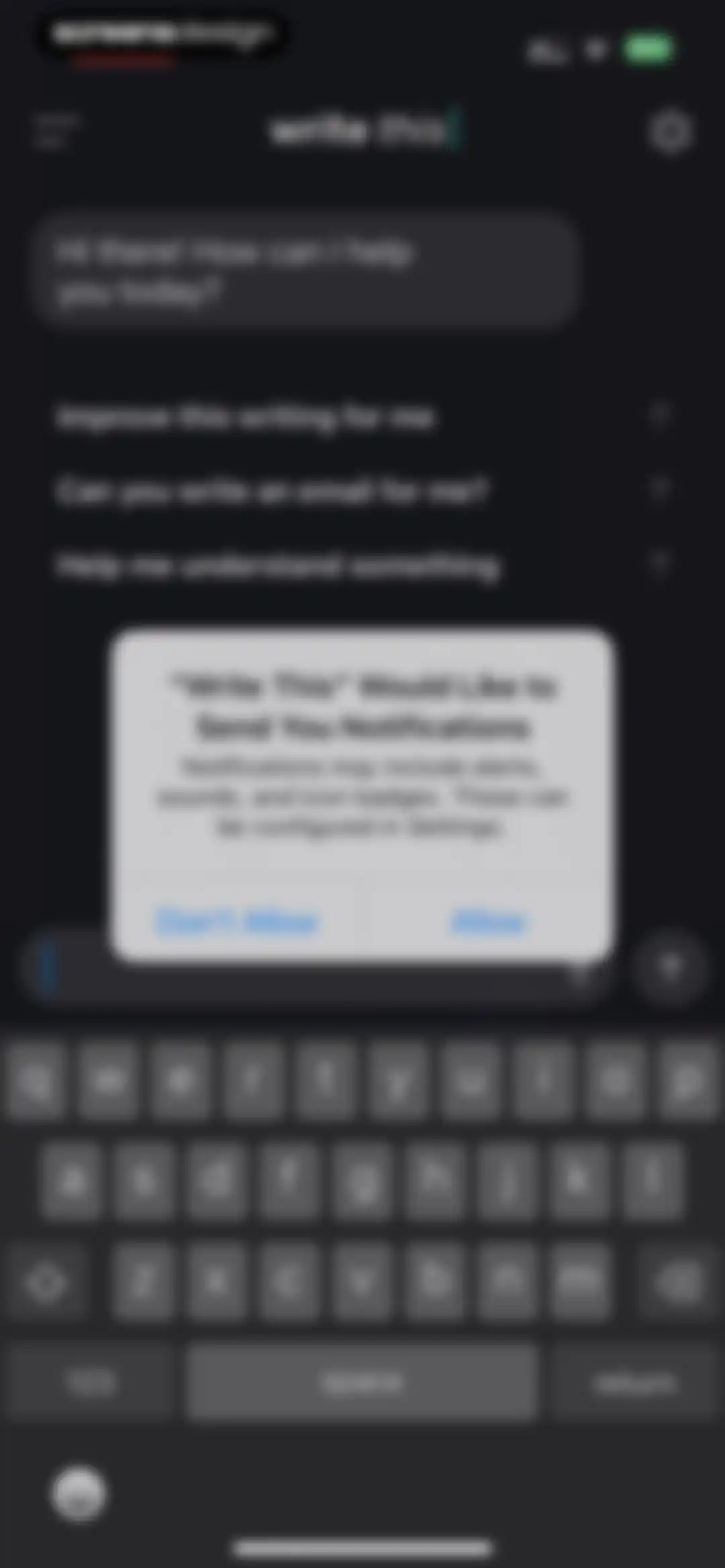 Write This - AI Text Generator screen 2