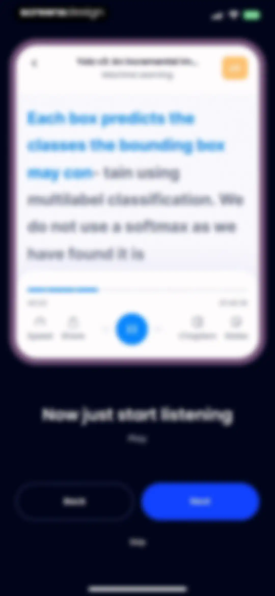 Listening: Text to Speech screen 8