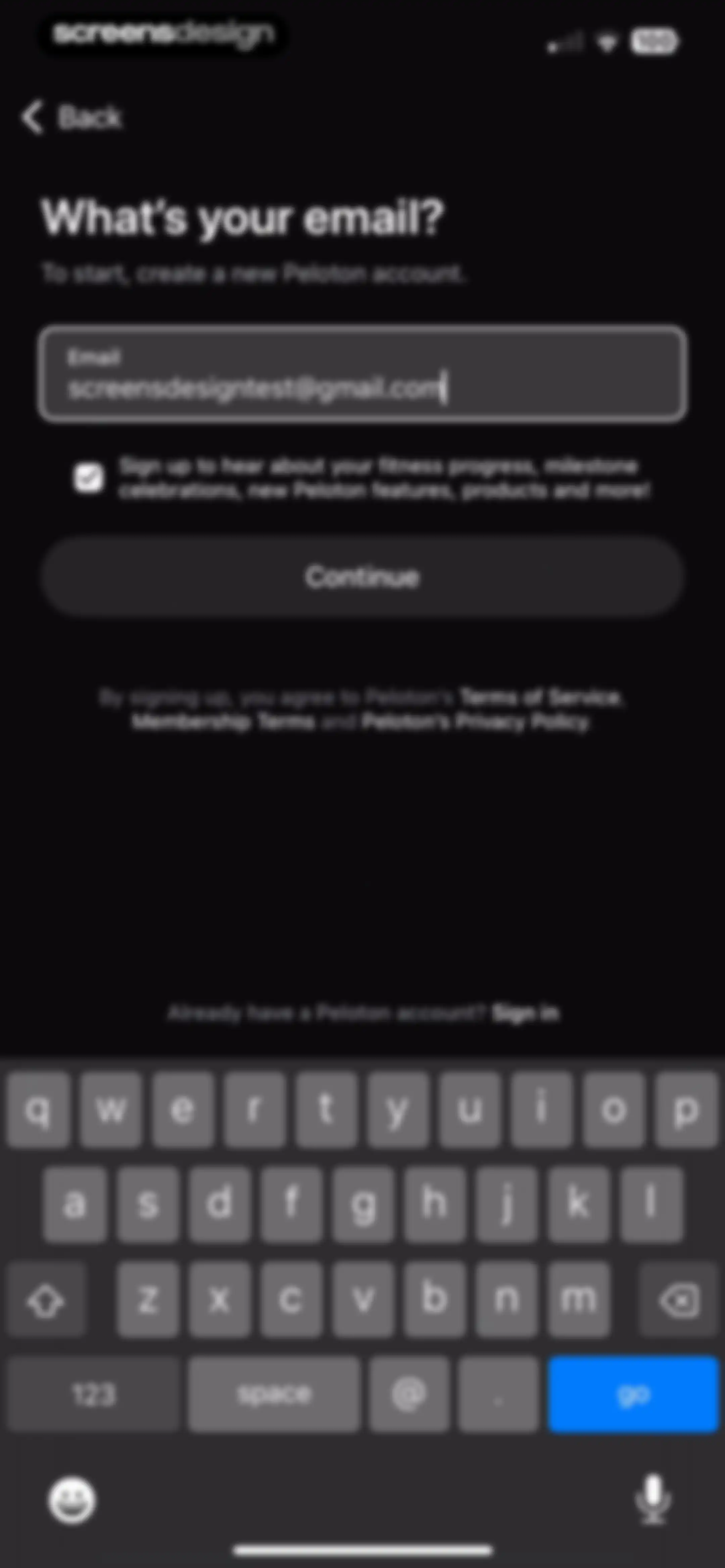 Peloton Strength+ screen 2
