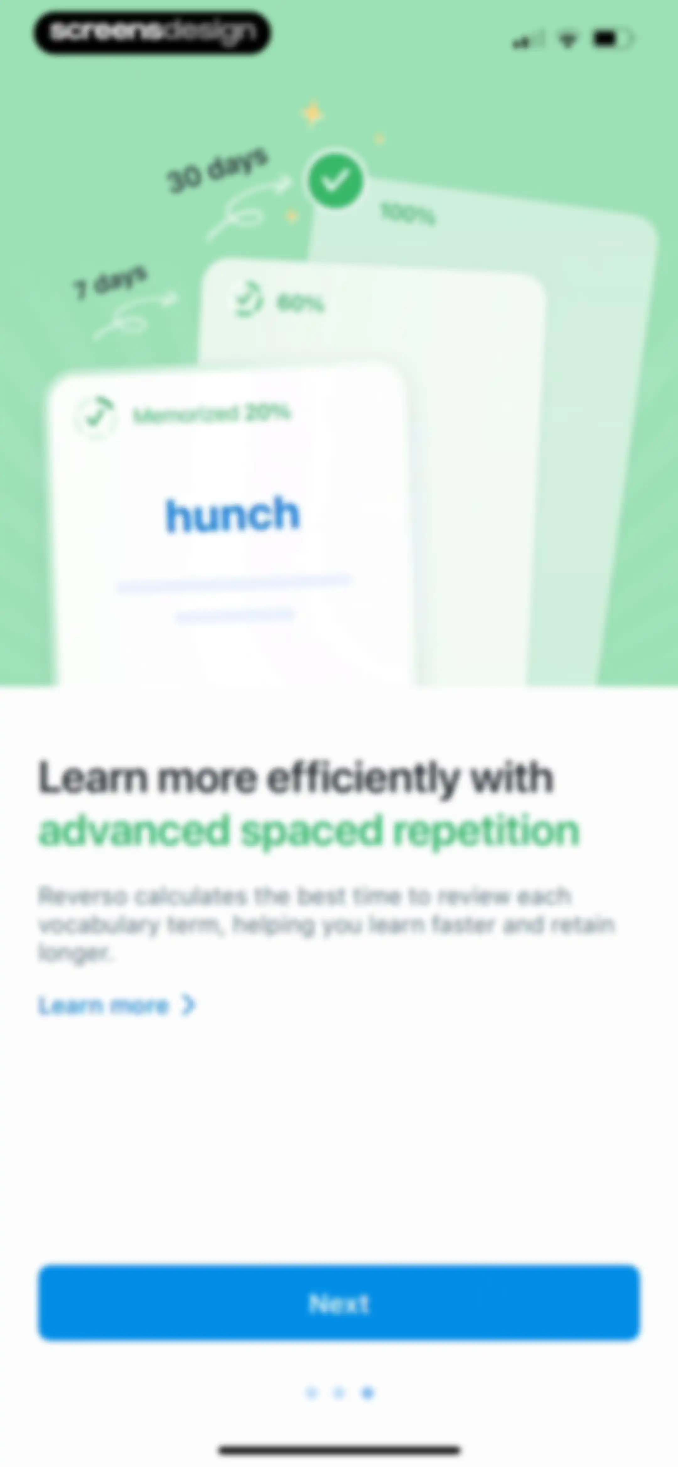 Reverso translate and learn screen 48