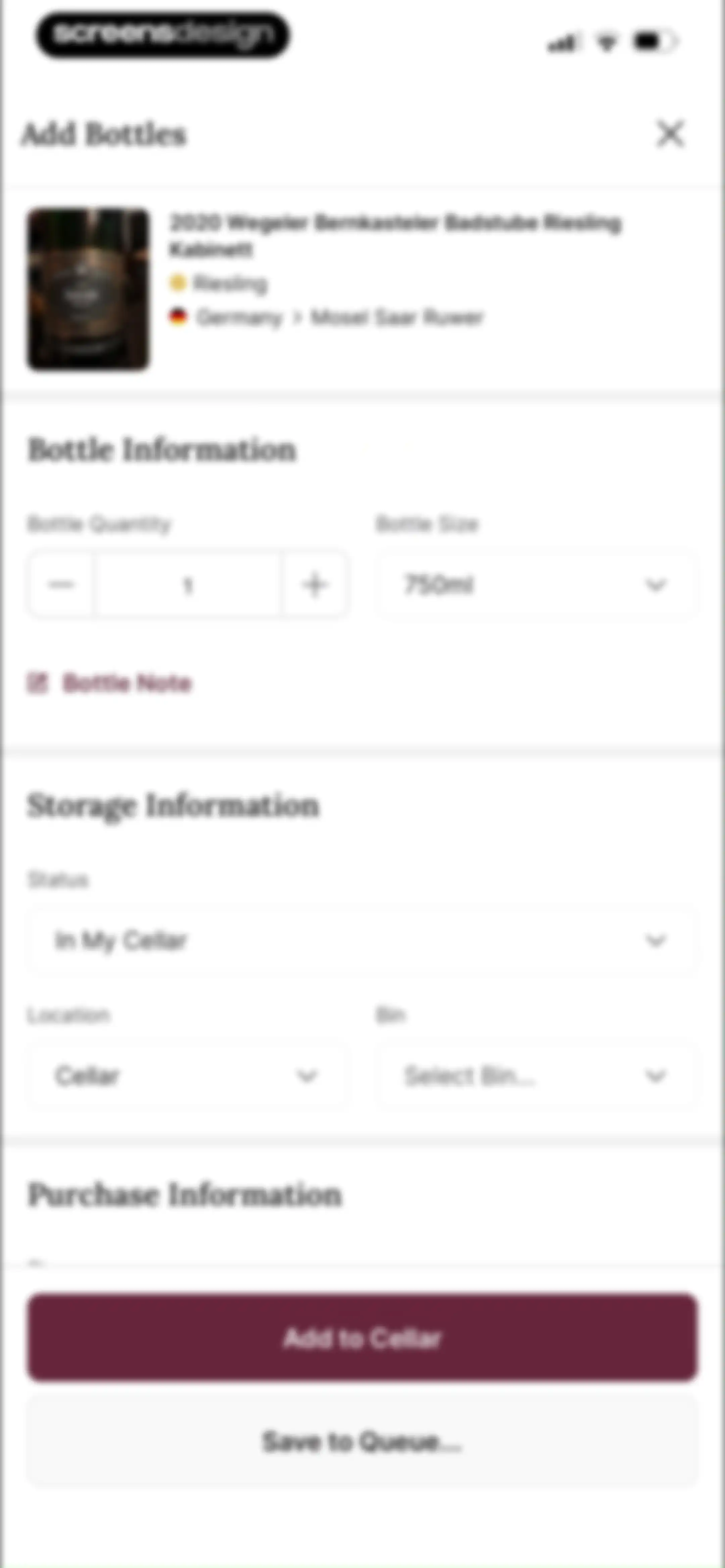 CellarTracker: #1 Wine Tracker screen 134