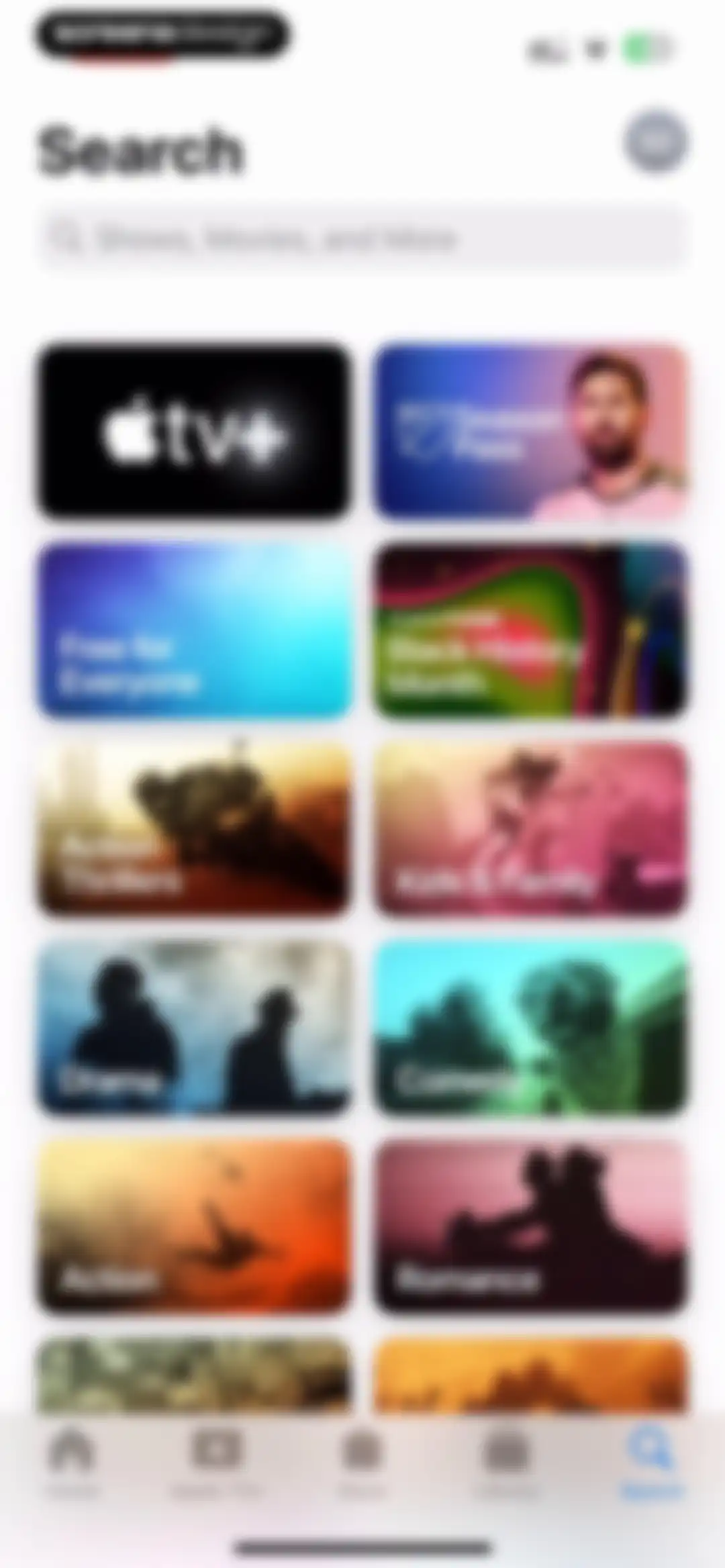 Apple TV screen 1