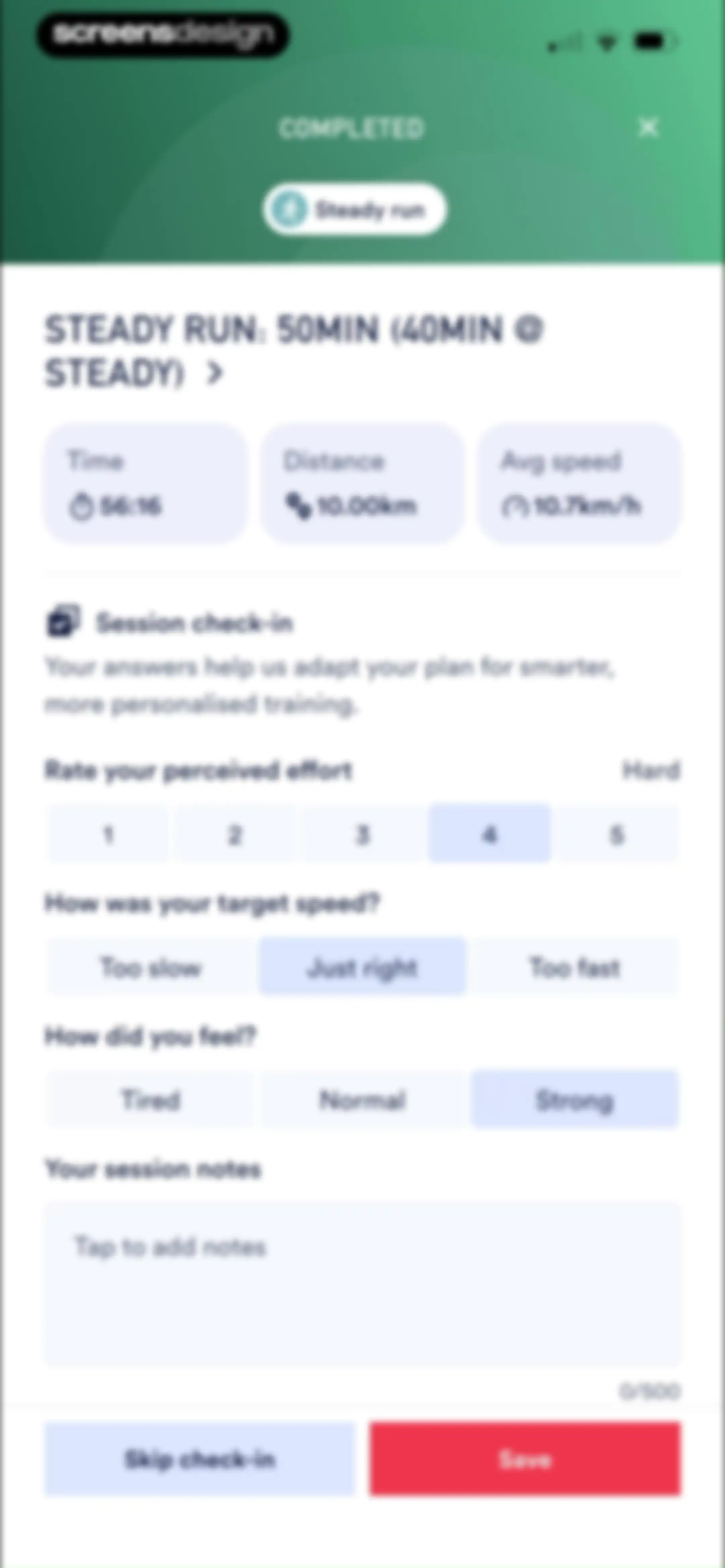 Coopah: The Run Coaching App screen 107