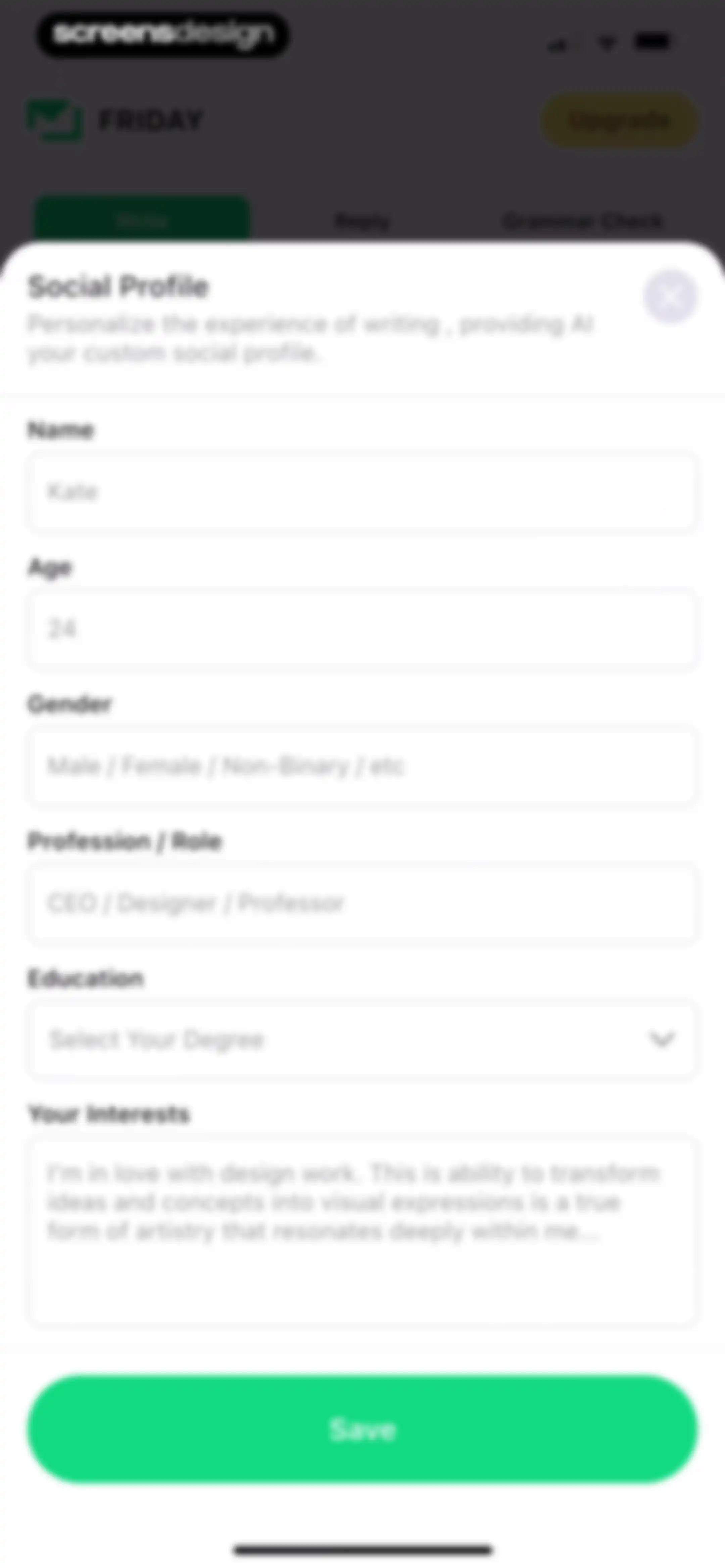 Friday AI Email Writer screen 14