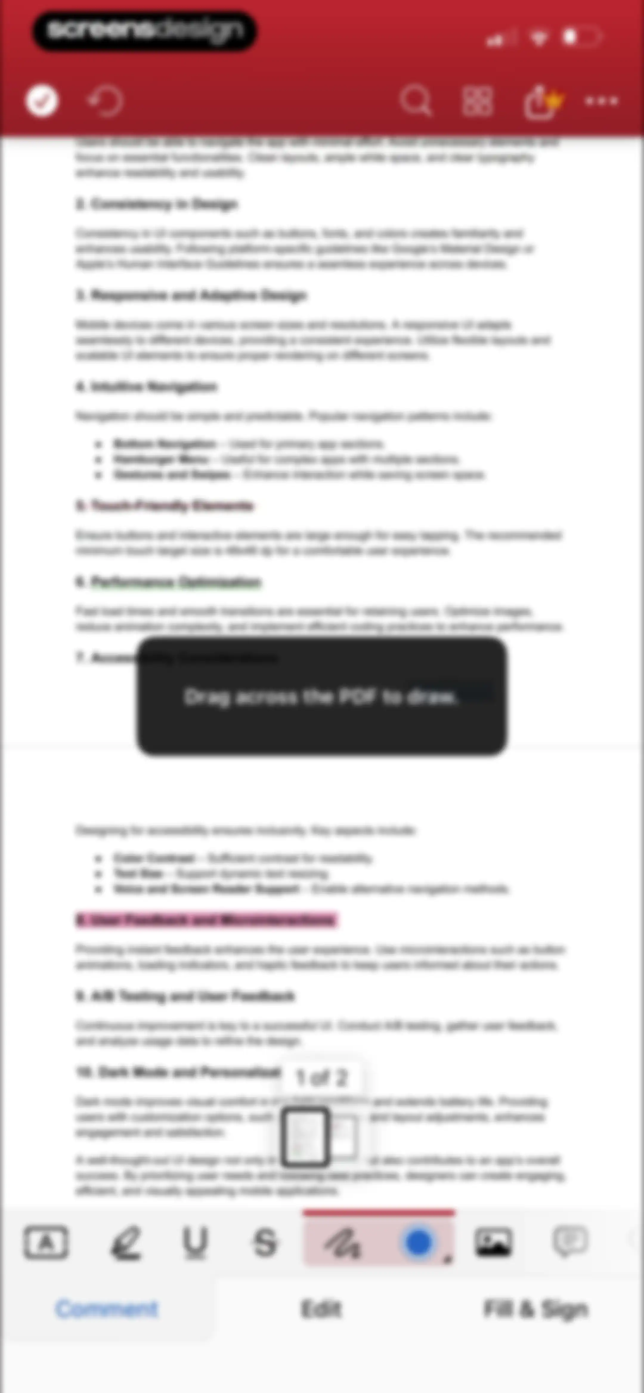 MobiPDF・PDF Text Editor・Reader screen 37