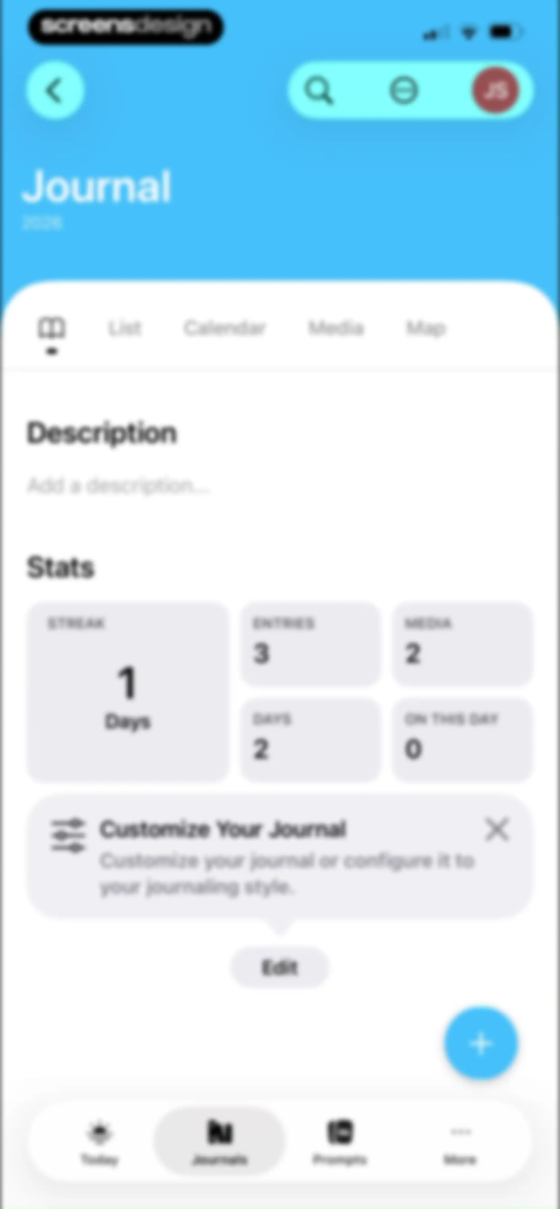 Day One: Daily Journal & Diary screen 53