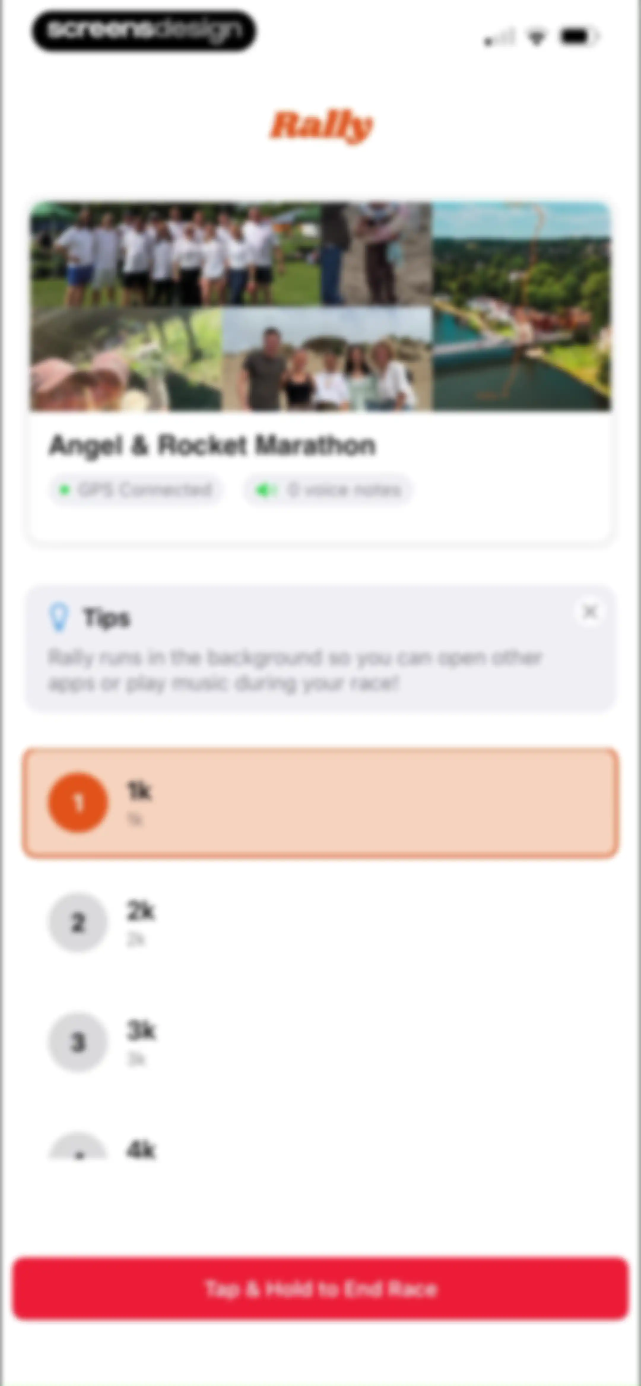 Rally: Voice Notes on Race Day screen 33