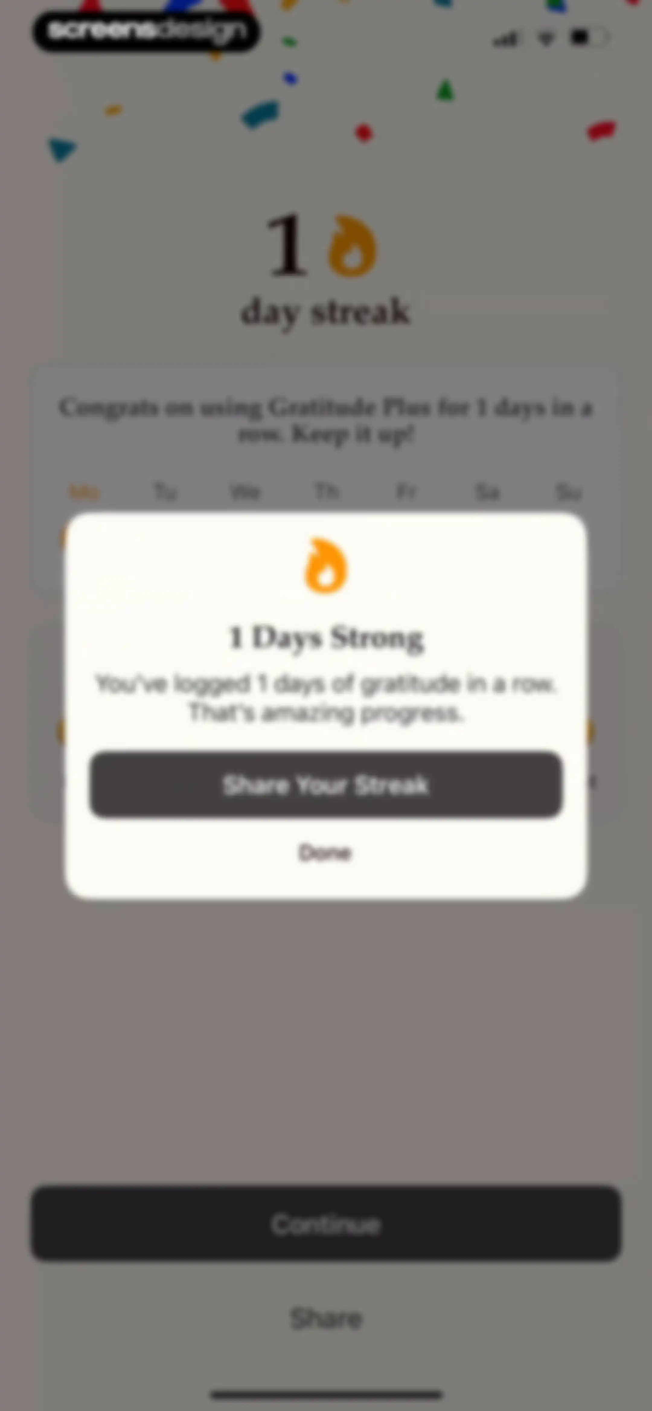 Gratitude Plus – Journal screen 149