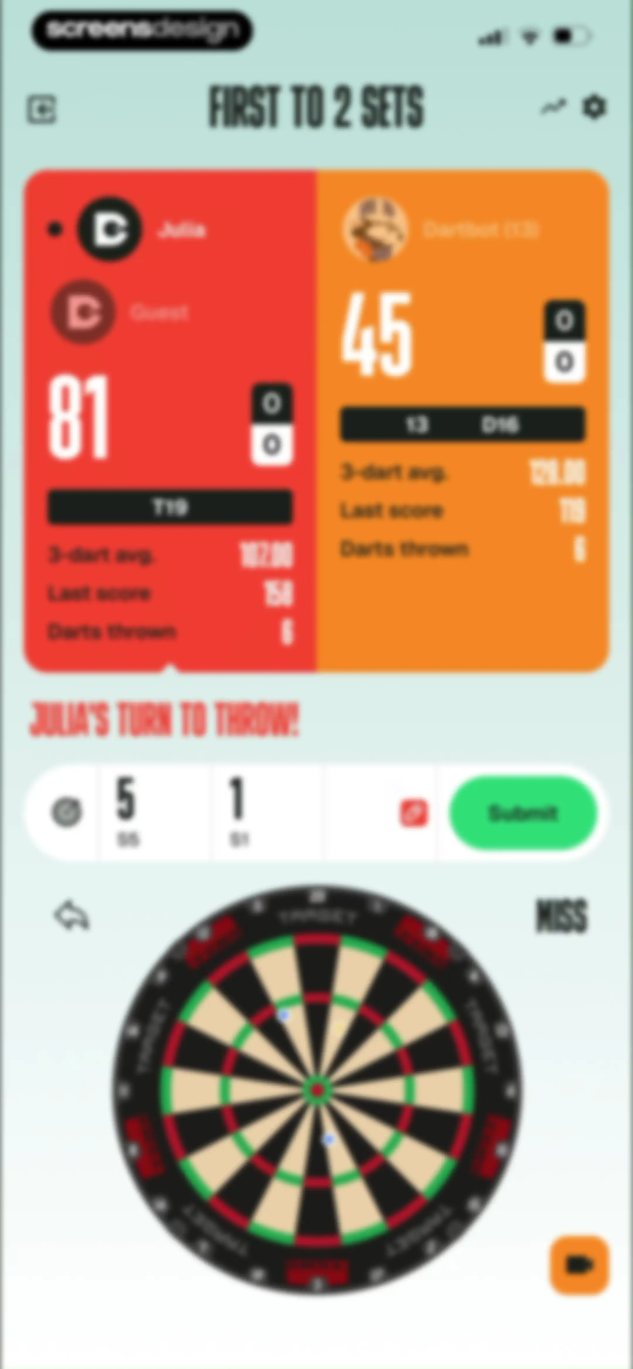 DartCounter screen 31