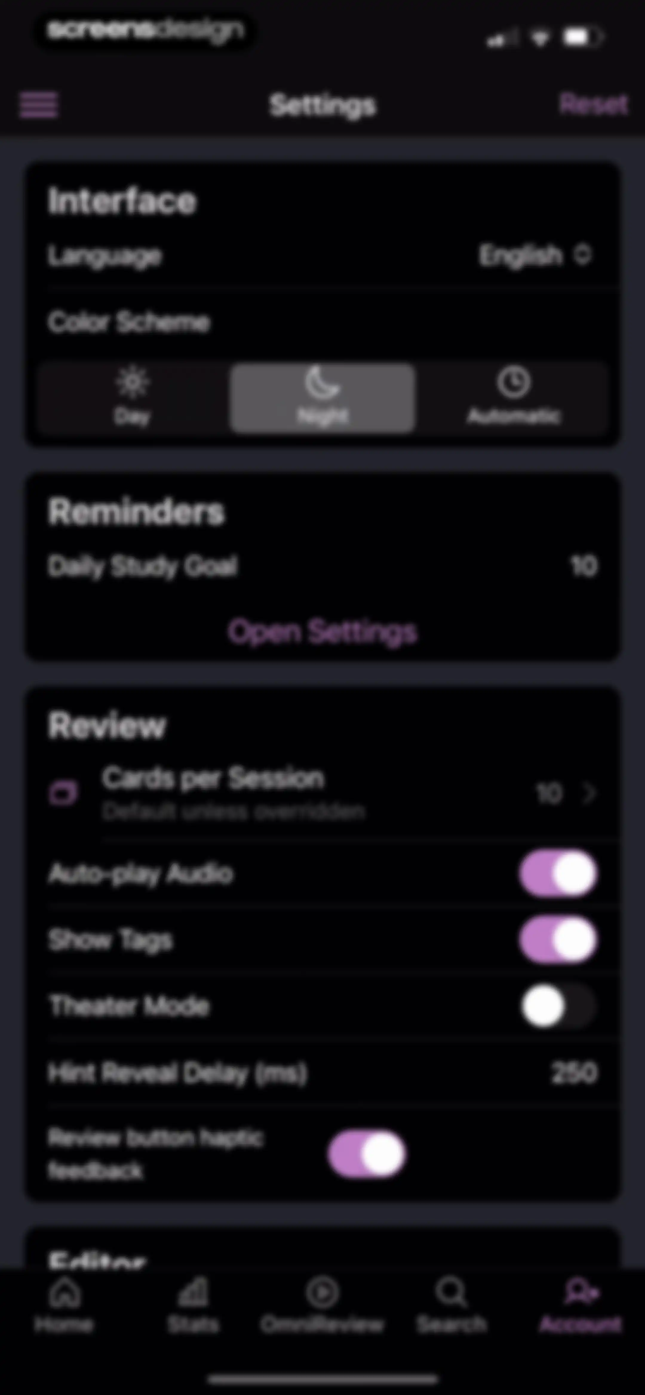 AlgoApp - Flashcards screen 116