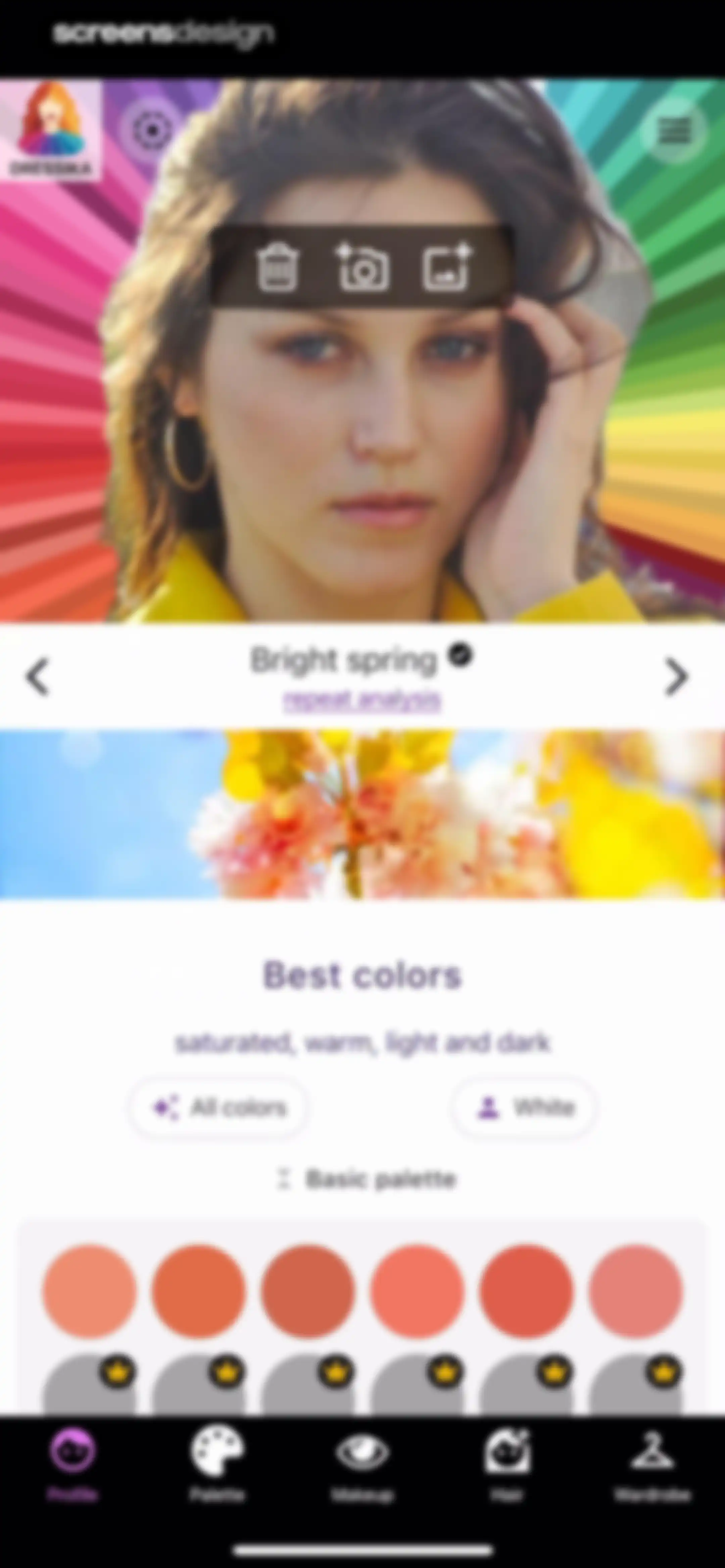 Color Analysis - Dressika screen 28