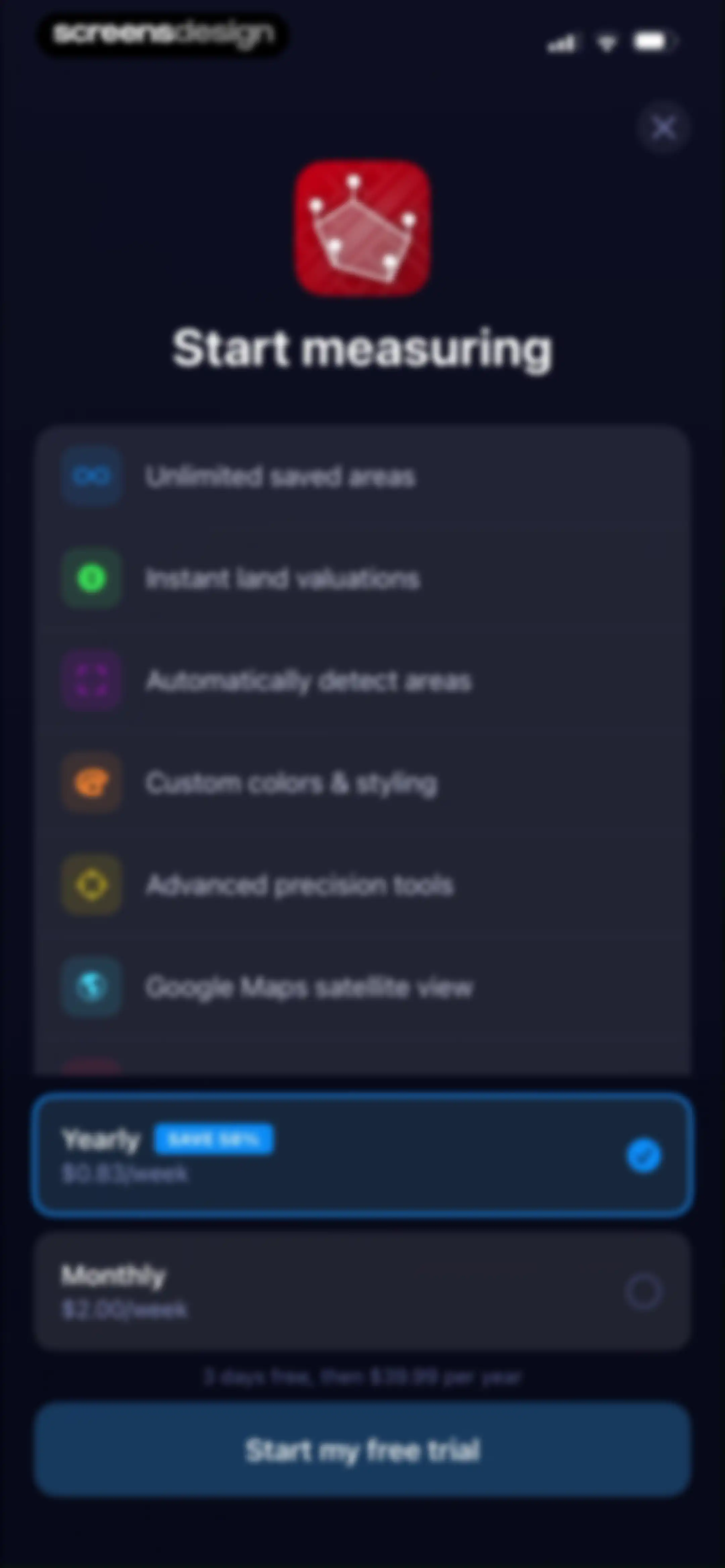 Map Area Calculator - Marea screen 15