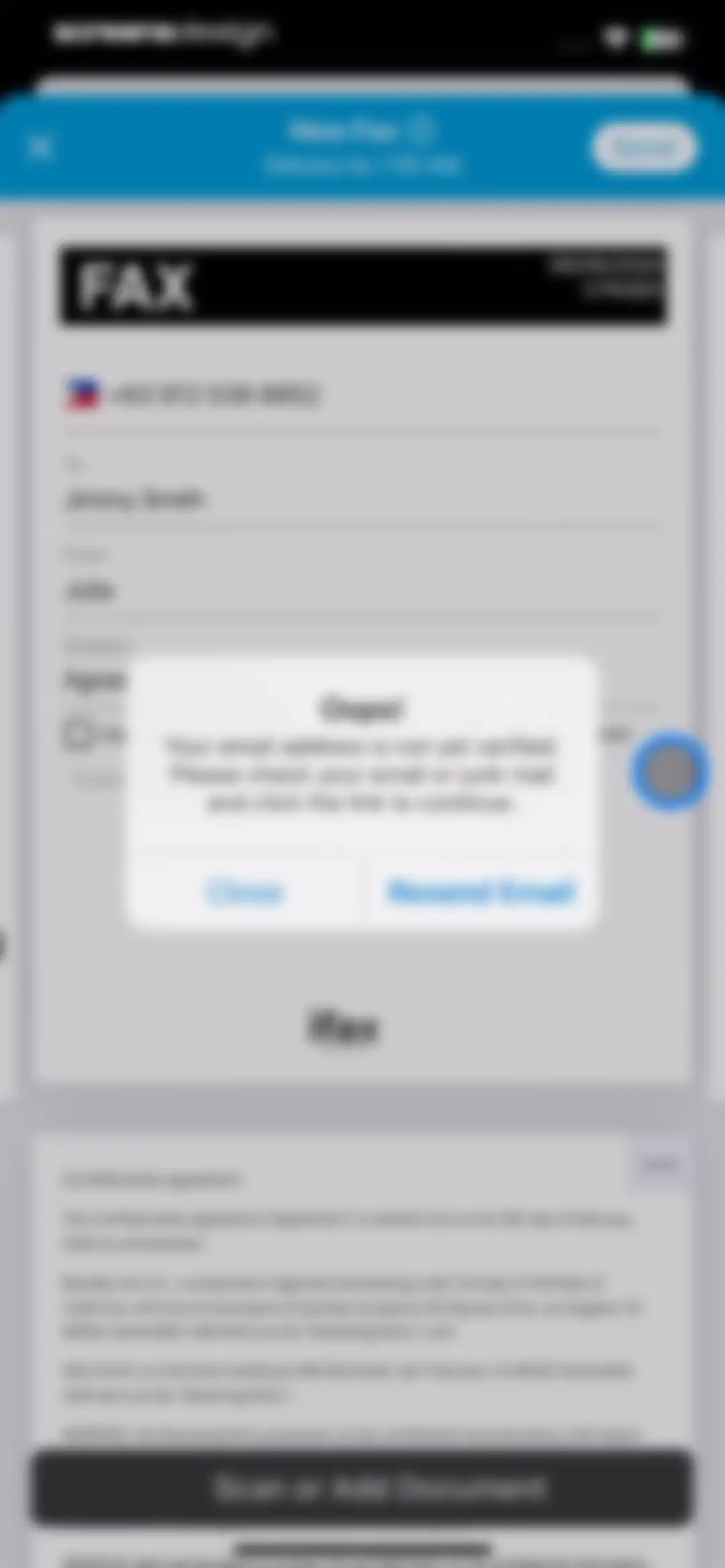 iFax App Send Fax From iPhone screen 15