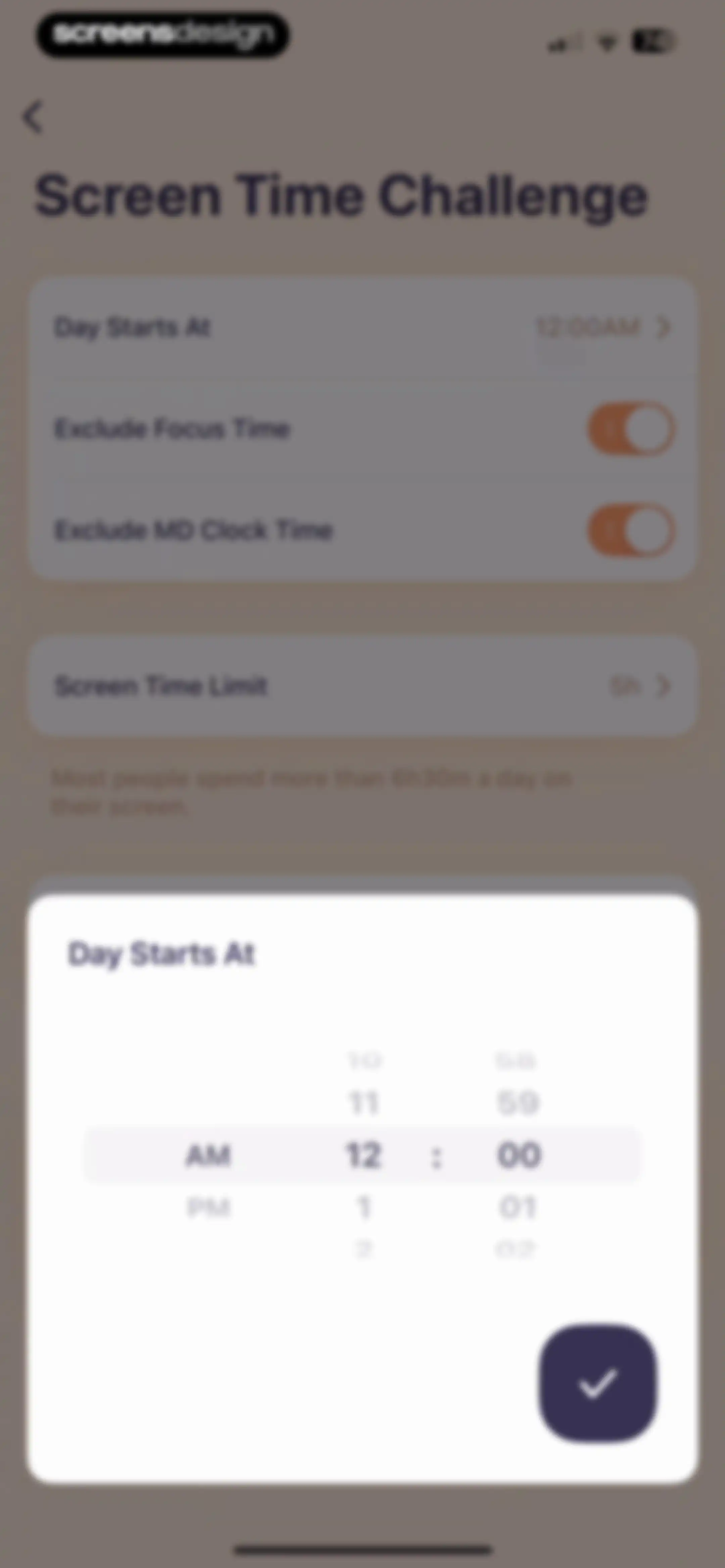 OffScreen: Screen Time Control screen 125
