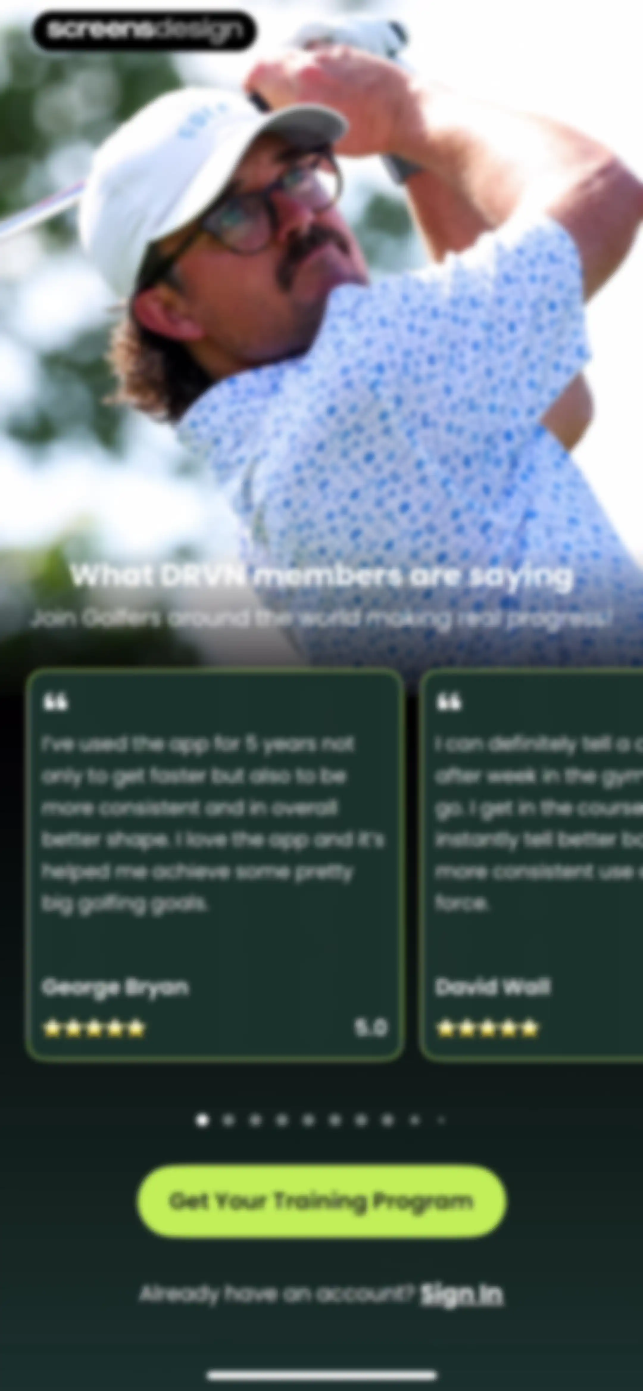 DRVN - Golf & Gym Workouts screen 14
