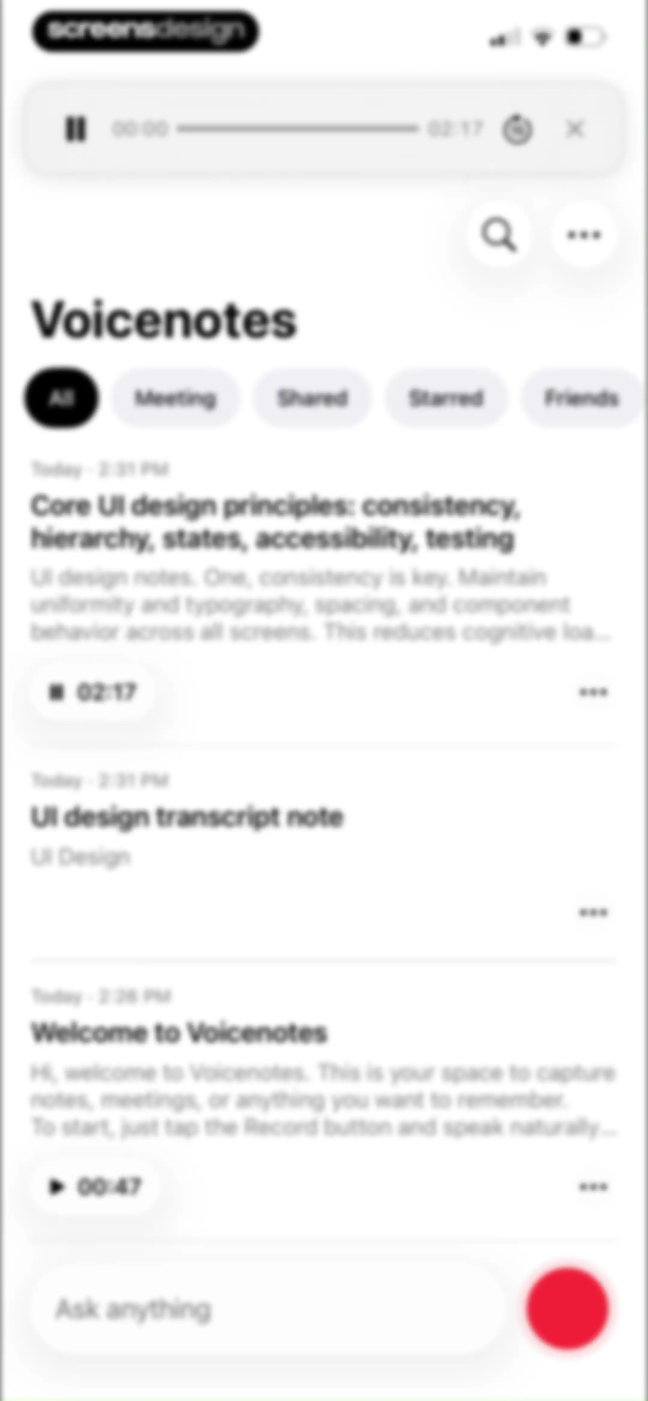 Voicenotes AI Notes & Meetings screen 57