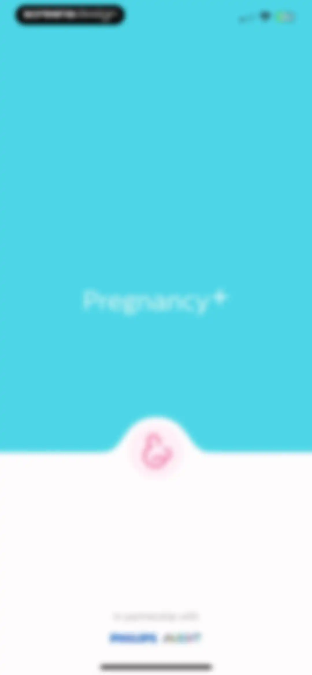 Pregnancy + | Tracker App screen 1