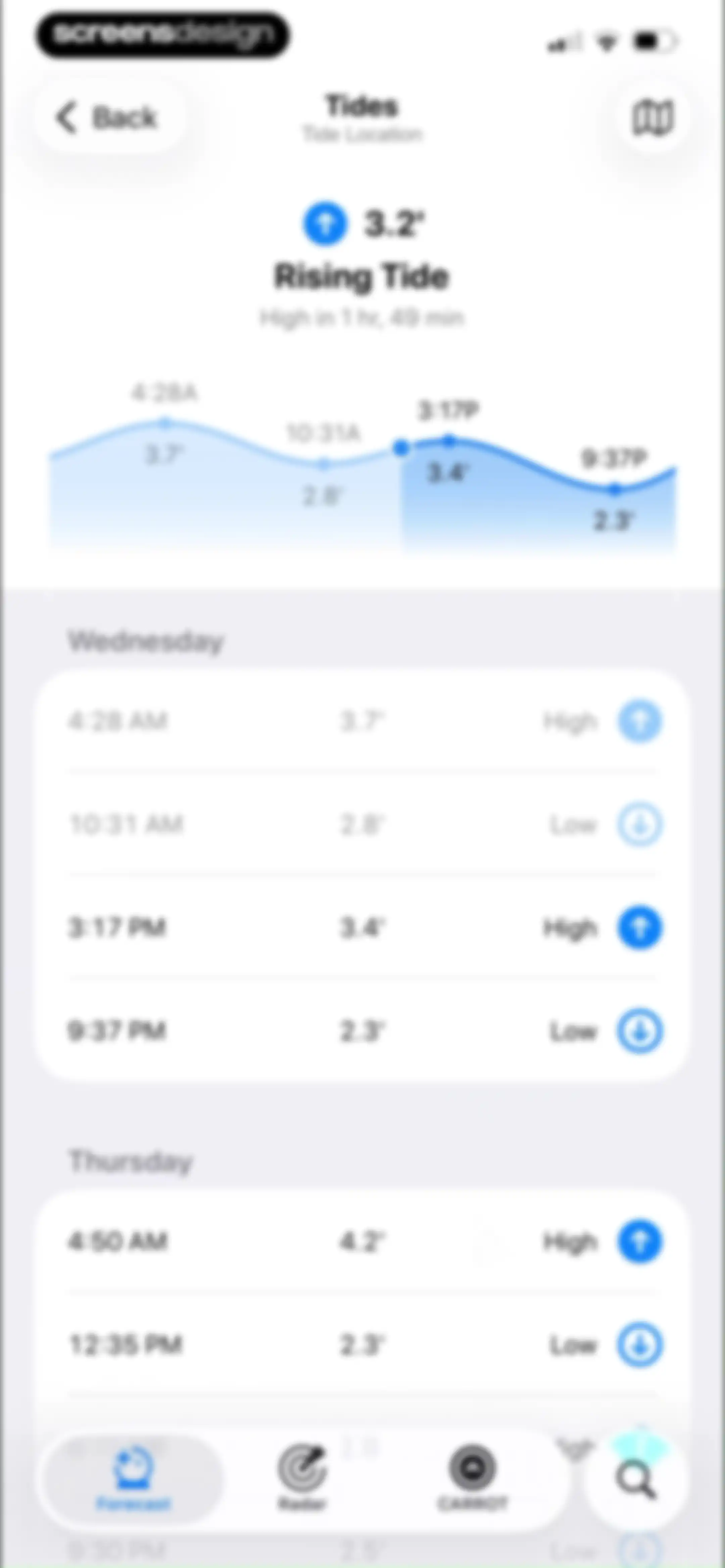 CARROT Weather: Alerts & Radar screen 38