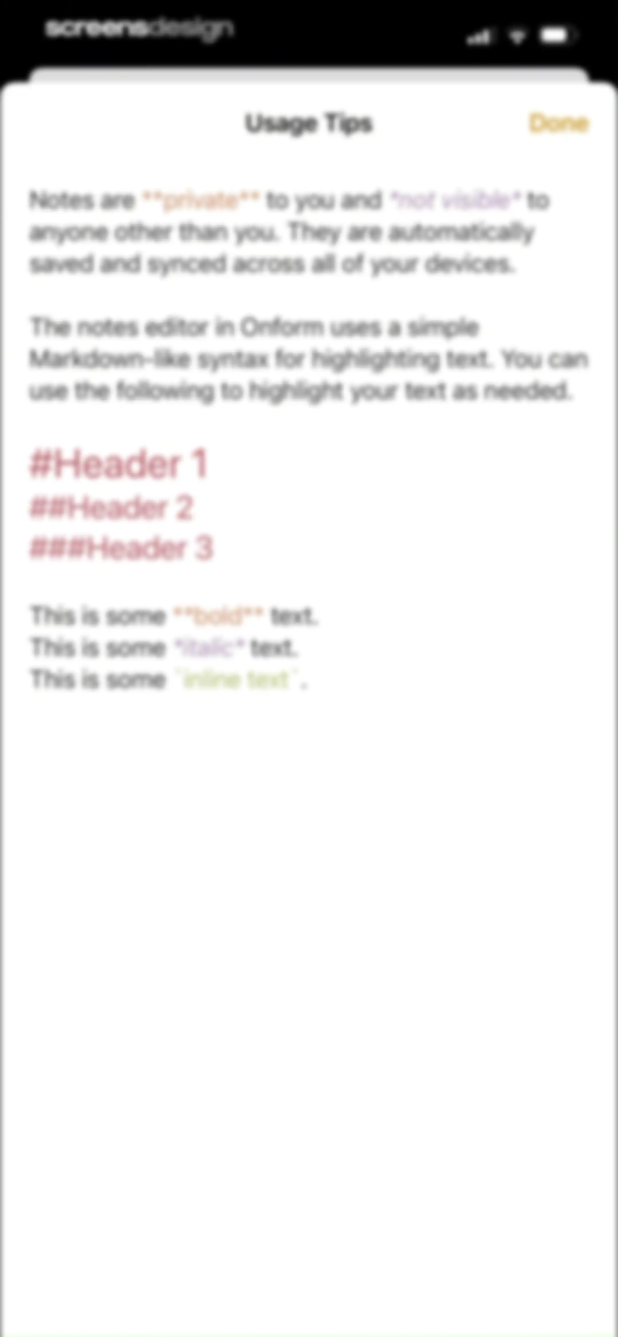 Onform: Video Analysis App screen 113