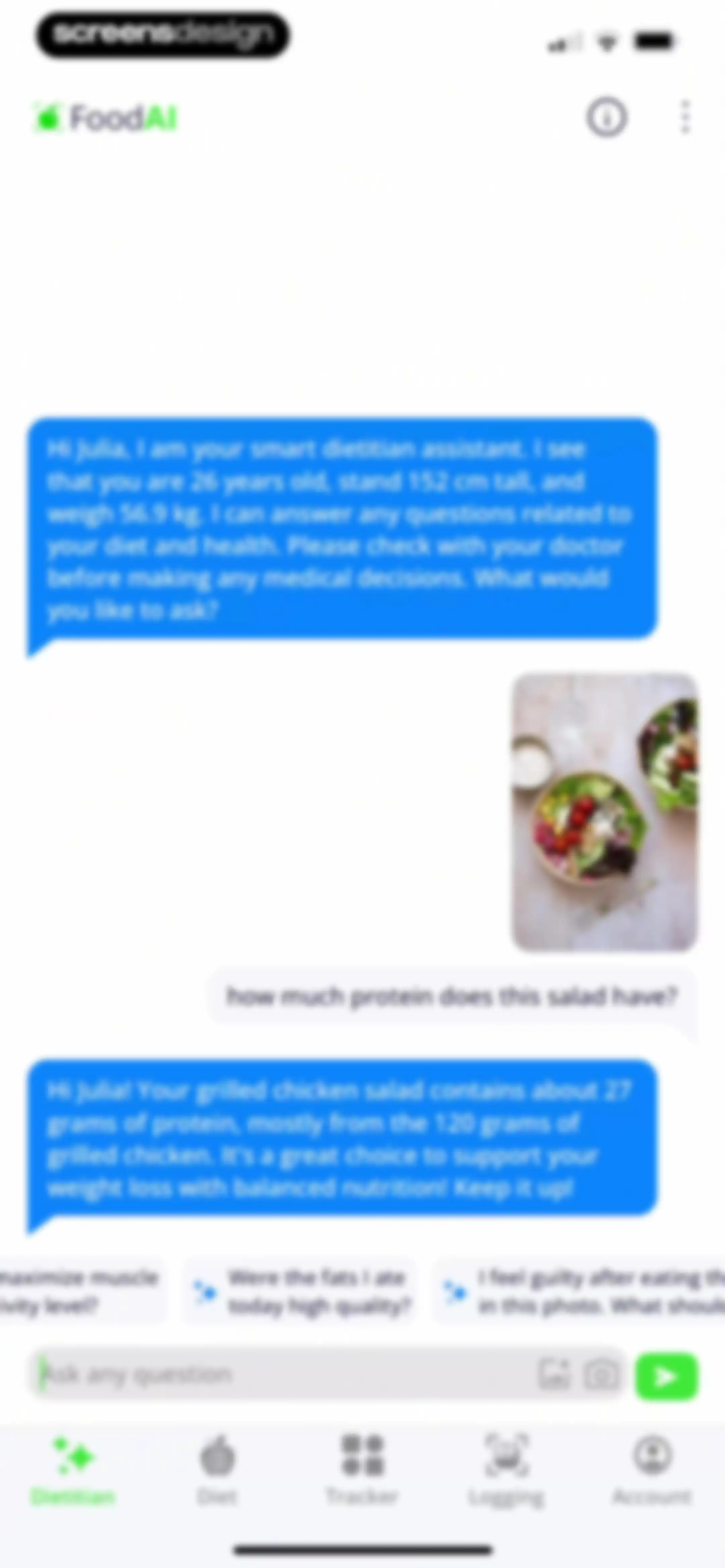 Calorie Tracker・Diet: Food AI screen 82