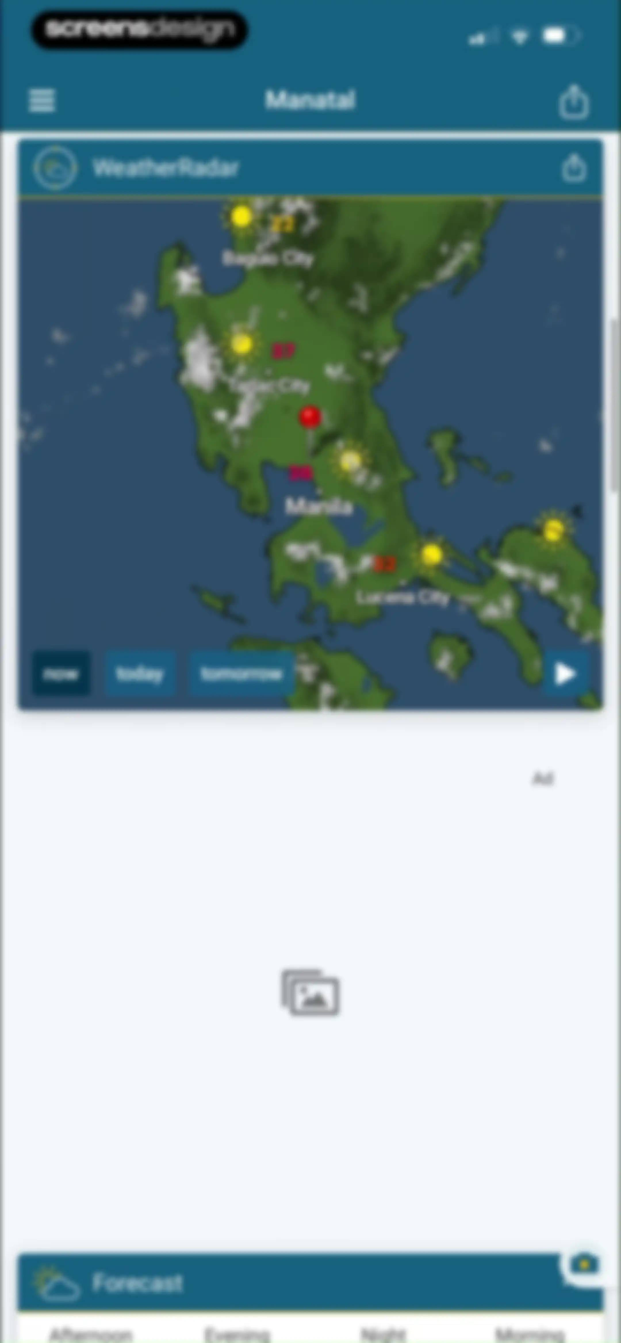 Weather & Radar screen 10