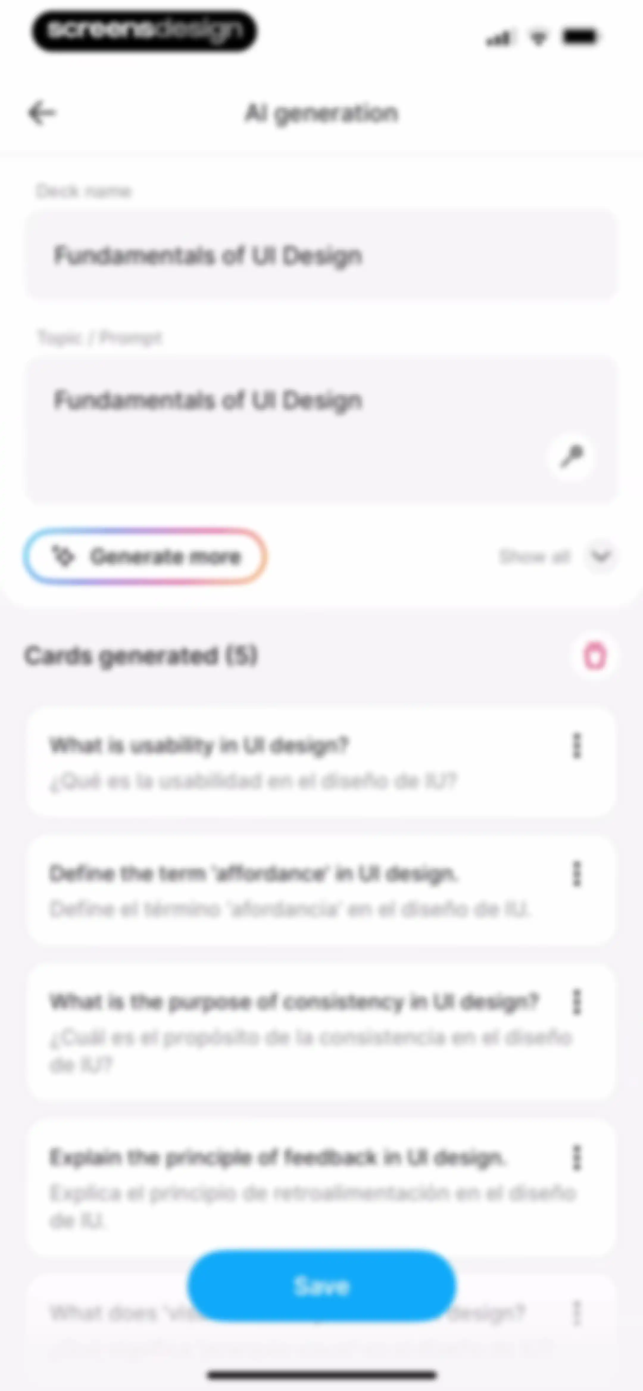 Noji - Flashcards study app screen 36