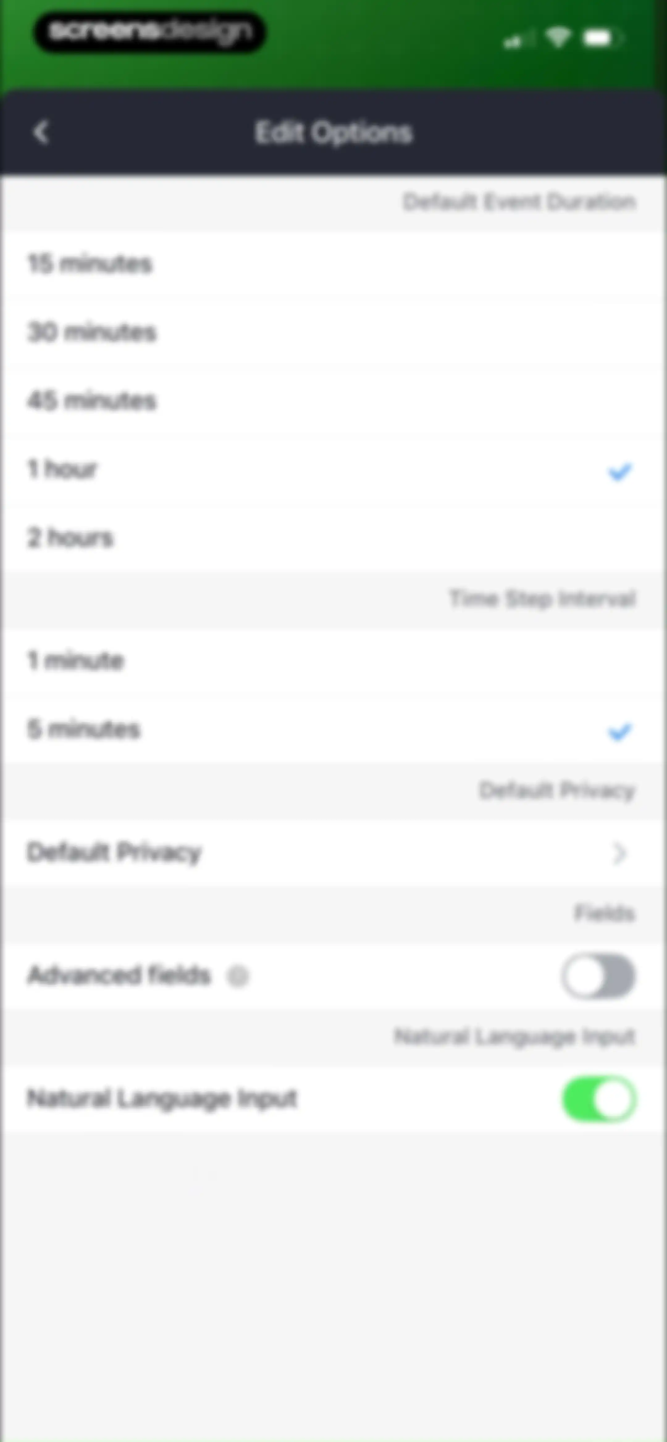 Calendars: Schedule Planner screen 111