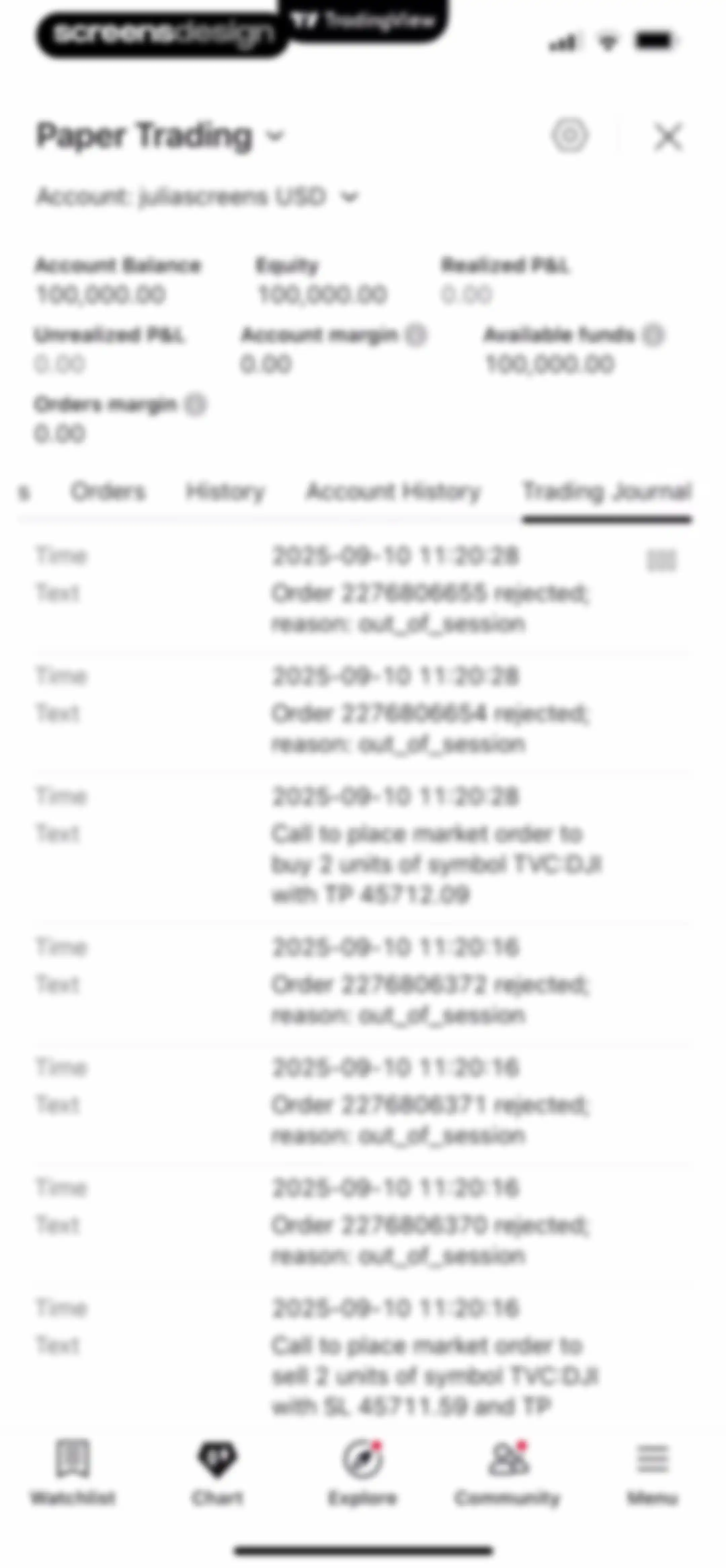 TradingView: Track All Markets screen 151